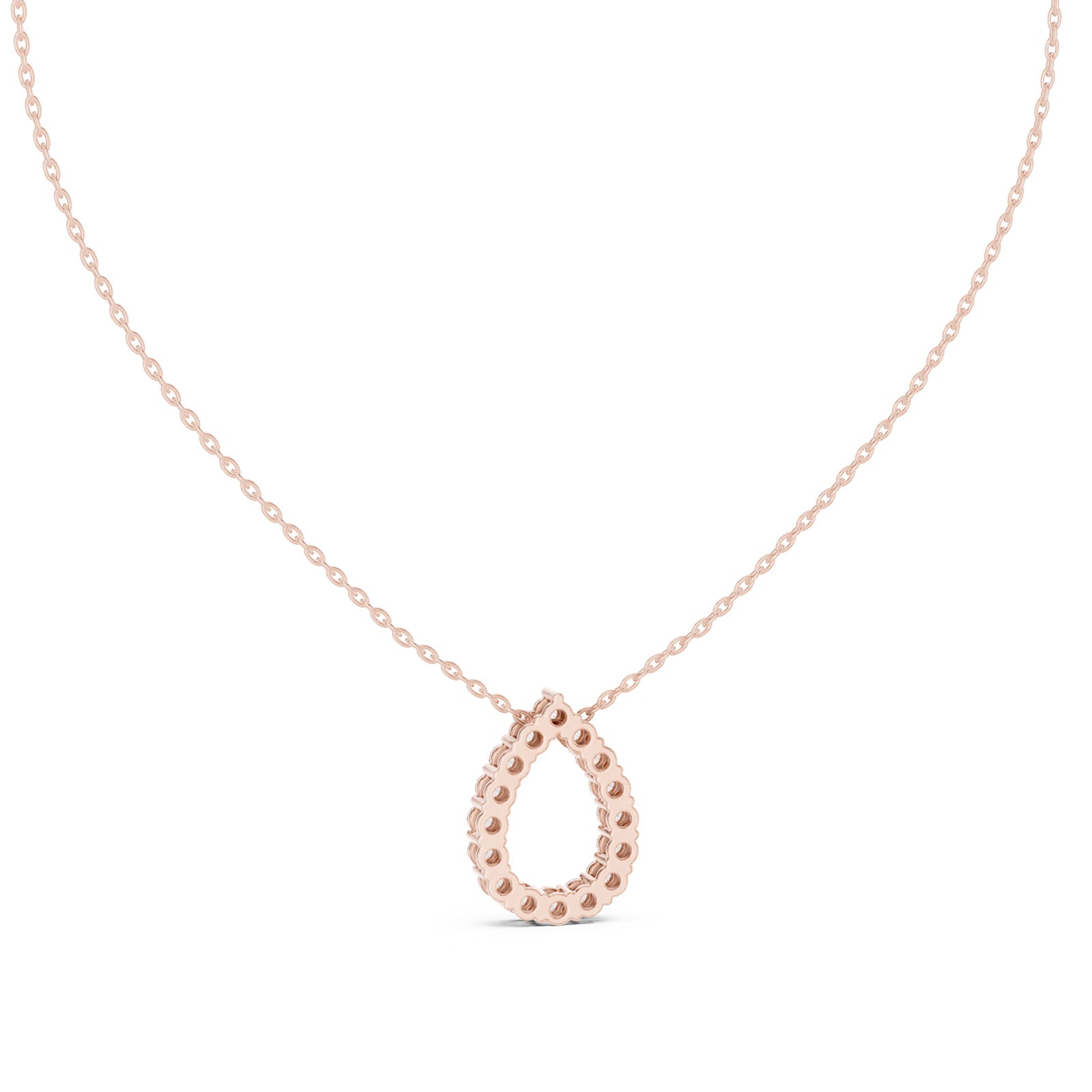 1.04 Ct. Diamond Pavé Teardrop Pendant Necklace (GPD-0069) 4