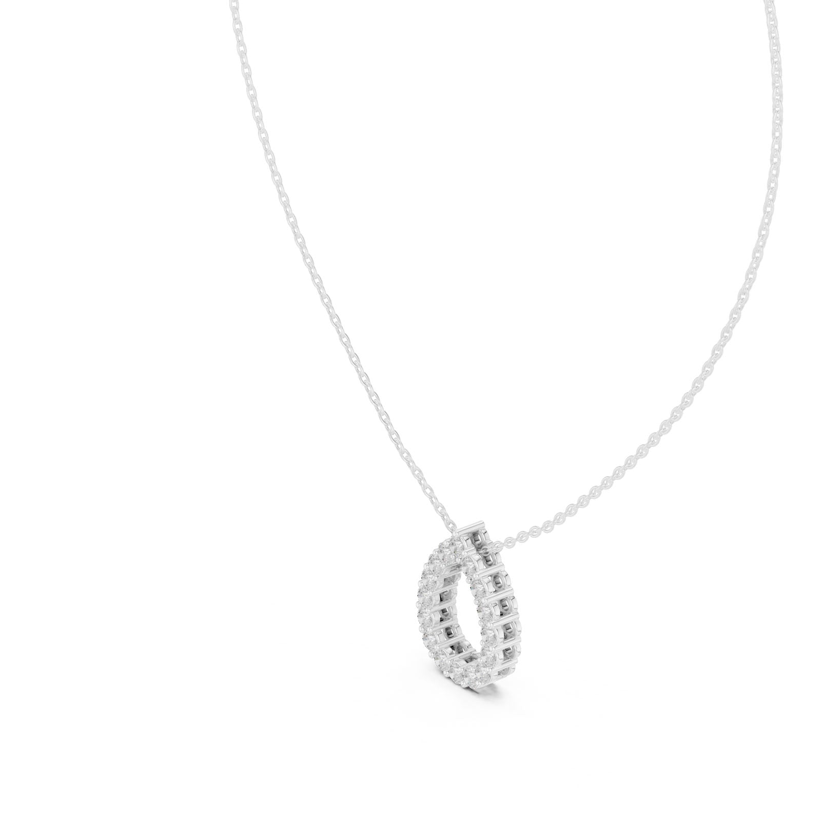 1.04 Ct. Diamond Pavé Teardrop Pendant Necklace (GPD-0069) 5