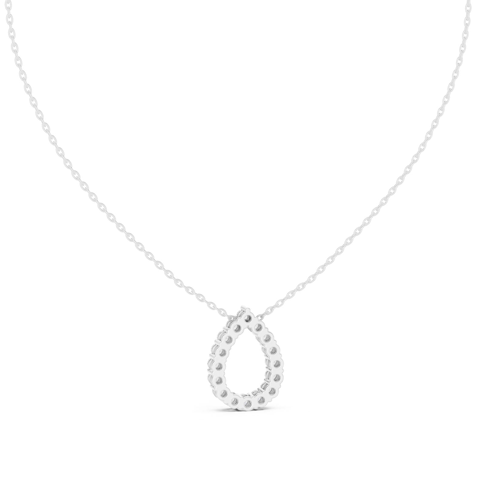 1.04 Ct. Diamond Pavé Teardrop Pendant Necklace (GPD-0069) 7