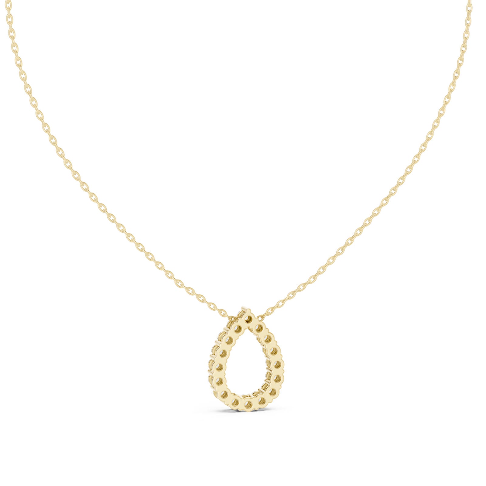 1.04 Ct. Diamond Pavé Teardrop Pendant Necklace (GPD-0069) 10