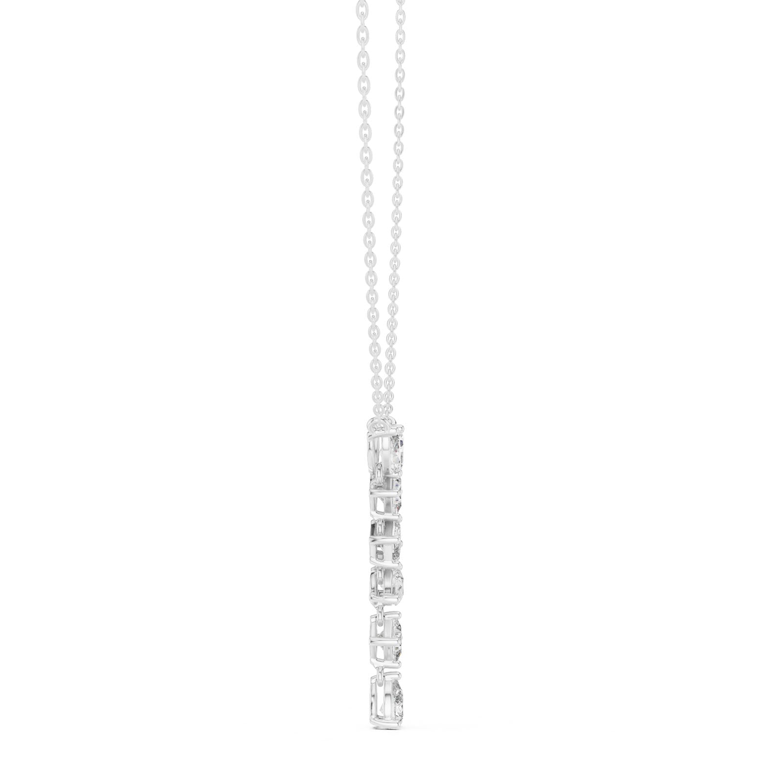 3.50 Ct. Multi-Shape Diamond Drop Pendant Necklace (GPD-0070) 5