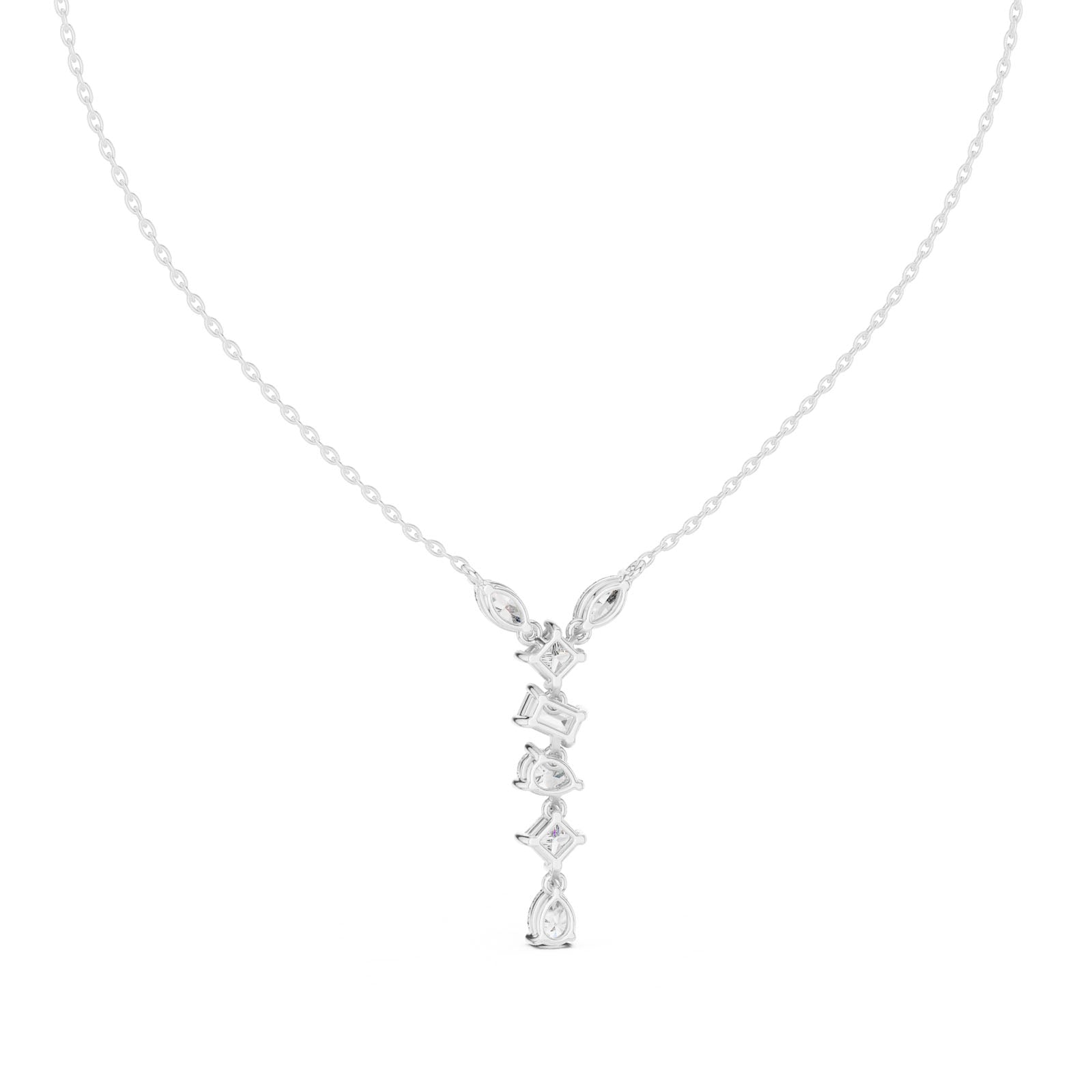3.50 Ct. Multi-Shape Diamond Drop Pendant Necklace (GPD-0070) 6