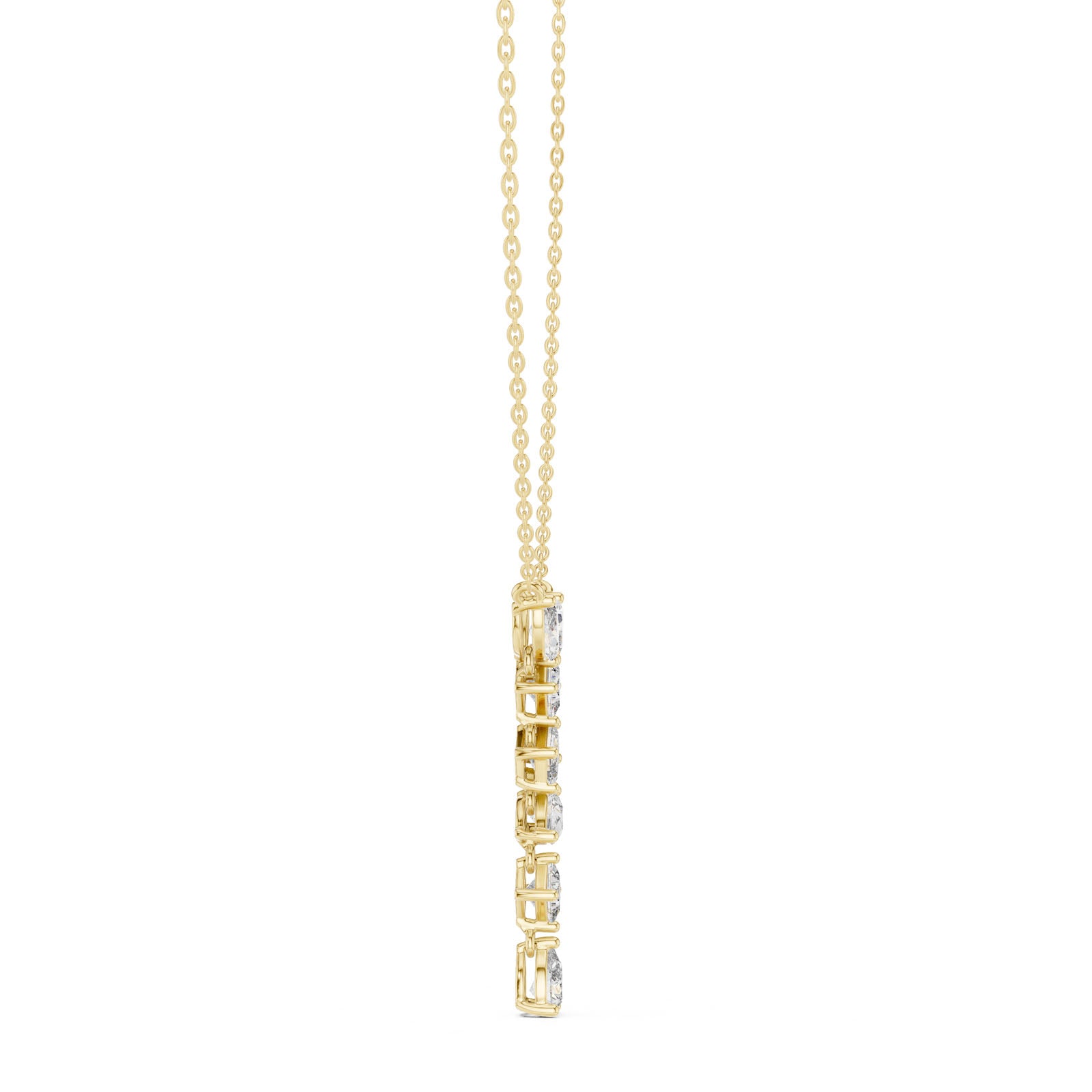 3.50 Ct. Multi-Shape Diamond Drop Pendant Necklace (GPD-0070) 9