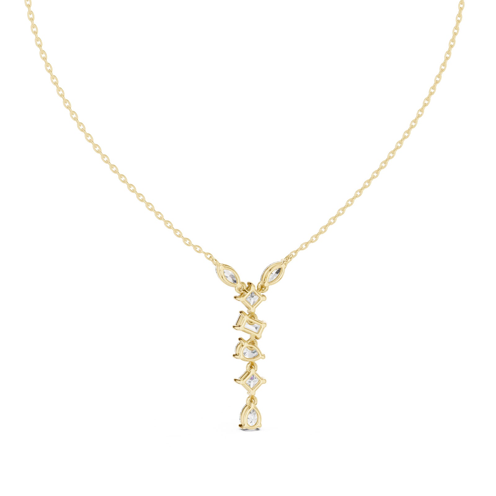 3.50 Ct. Multi-Shape Diamond Drop Pendant Necklace (GPD-0070) 10