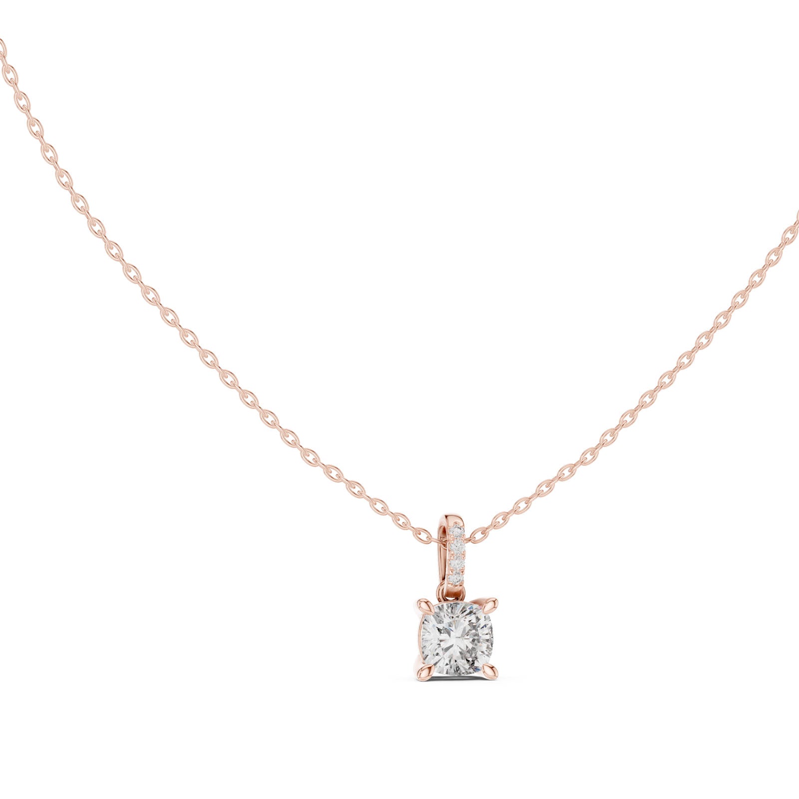1.58 Ct. Cushion Cut Diamond Solitaire Pendant Necklace (GPD-0071) 11