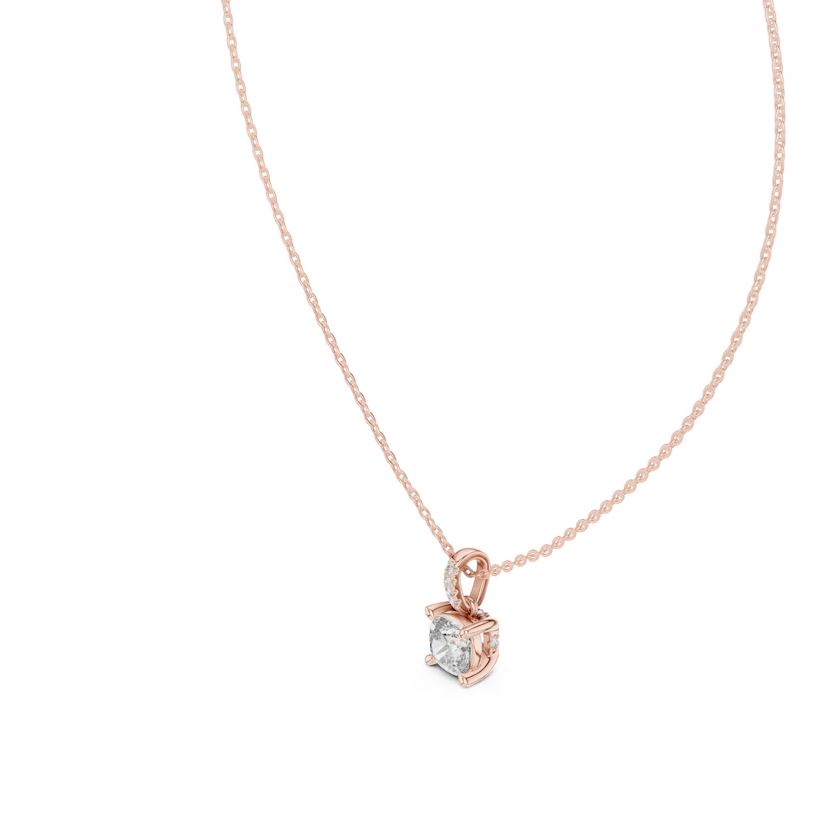 1.58 Ct. Cushion Cut Diamond Solitaire Pendant Necklace (GPD-0071) 12
