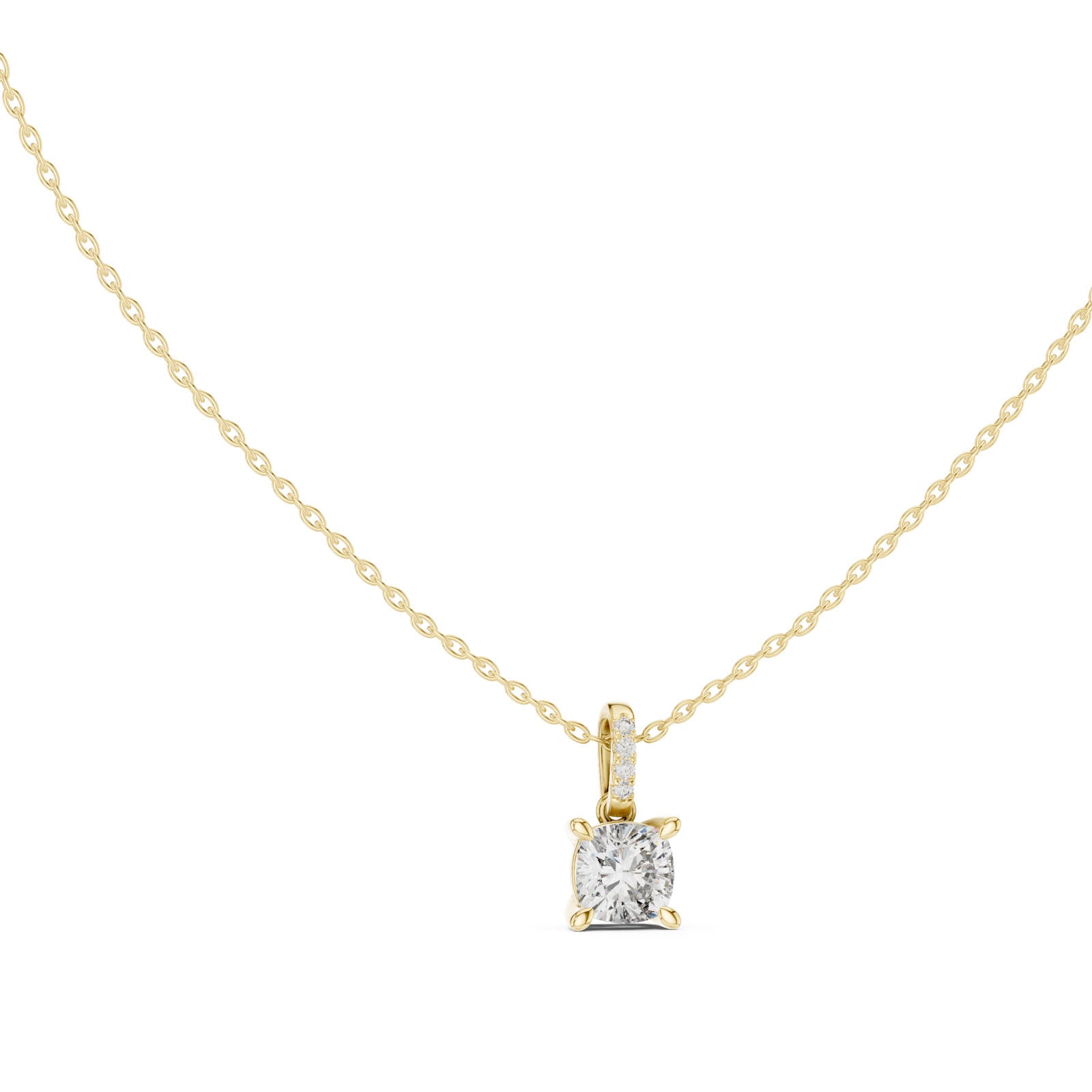 1.58 Ct. Cushion Cut Diamond Solitaire Pendant Necklace (GPD-0071) 8