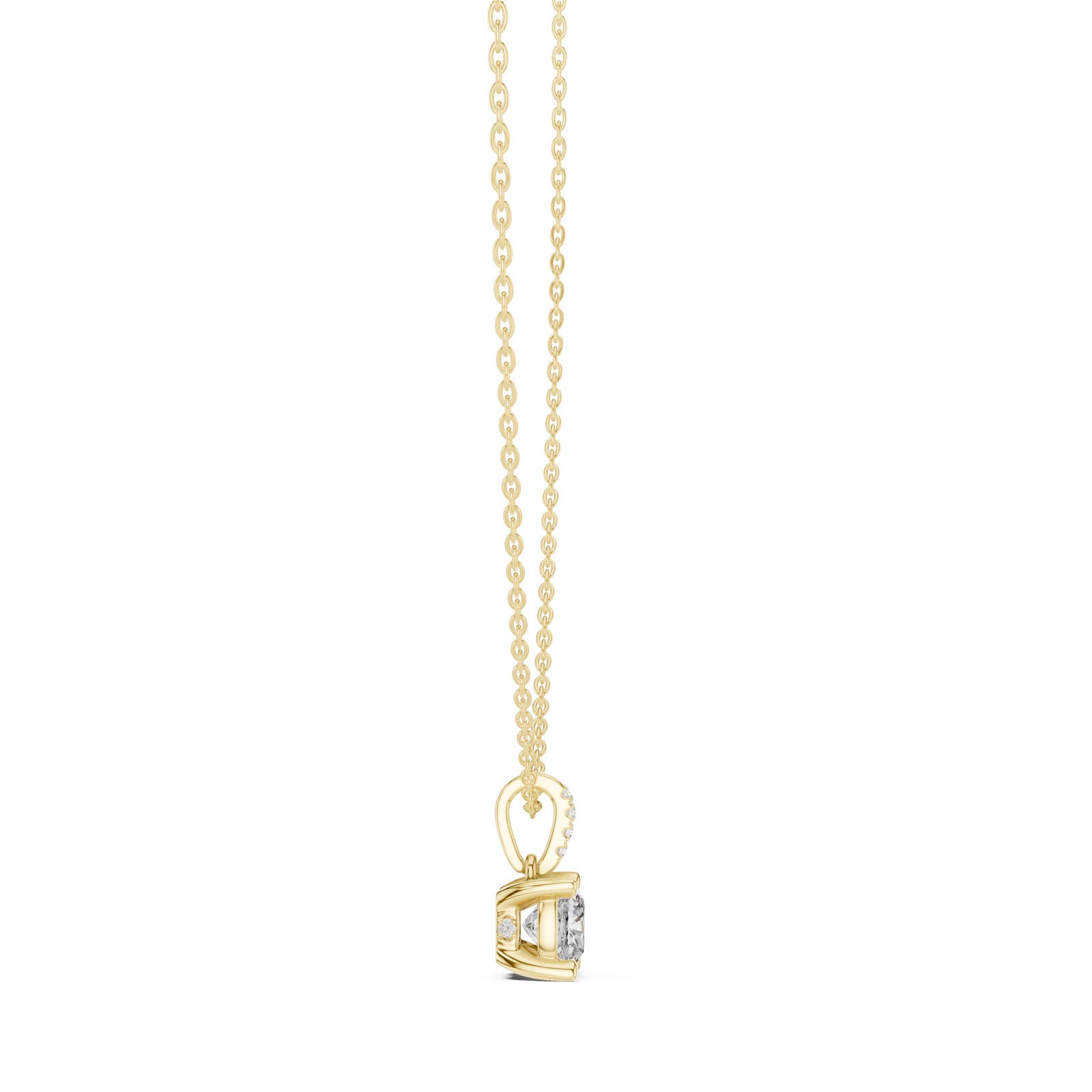 1.58 Ct. Cushion Cut Diamond Solitaire Pendant Necklace (GPD-0071) 9