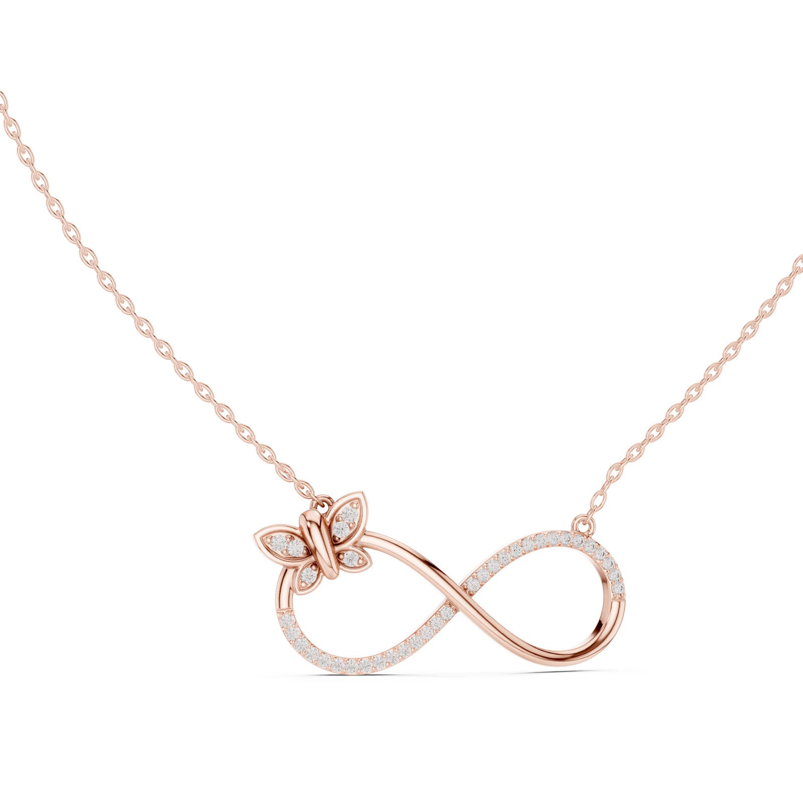 .25 Ct. Diamond Butterfly Infinity Pendant Necklace (GPD-0072) 11