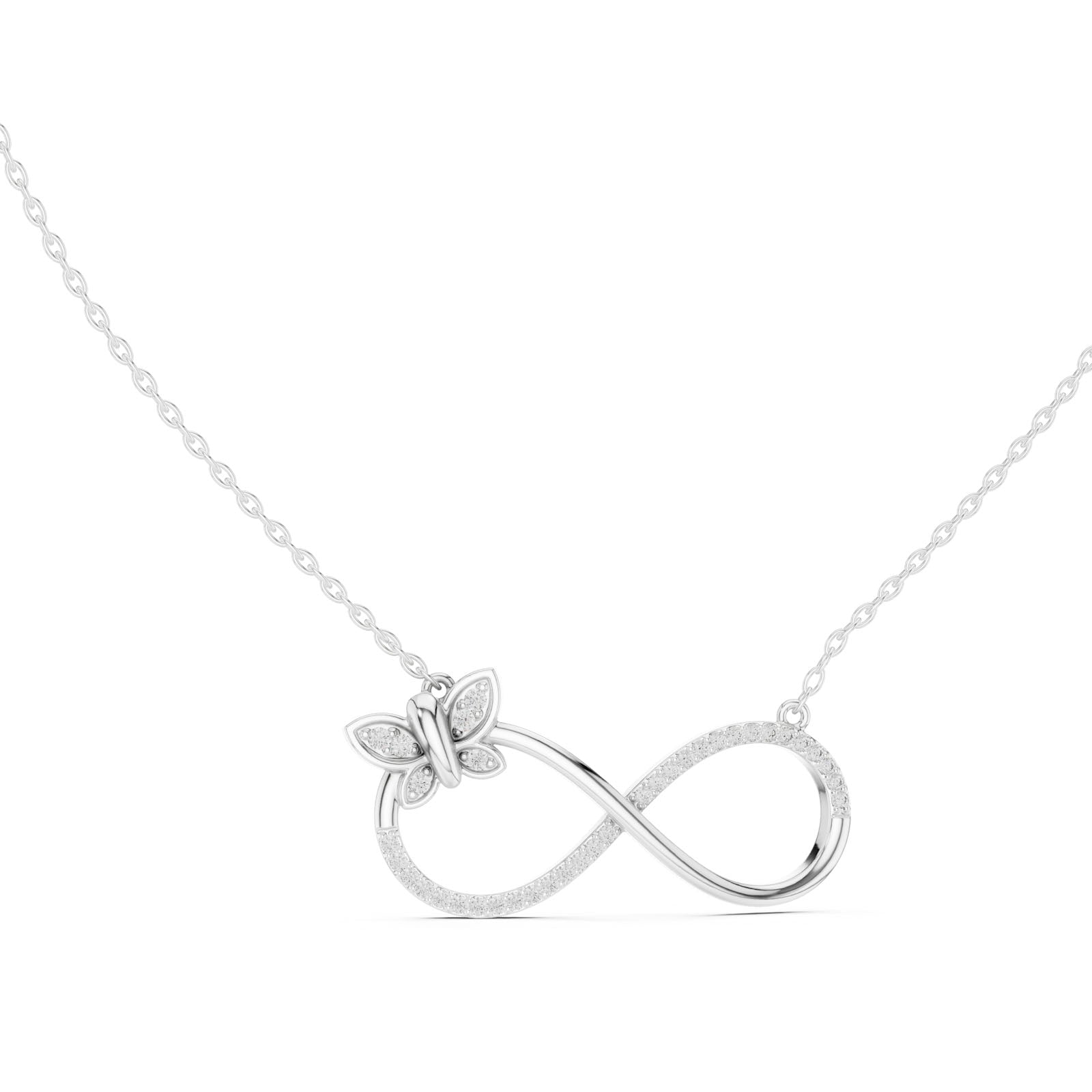 .25 Ct. Diamond Butterfly Infinity Pendant Necklace (GPD-0072)
