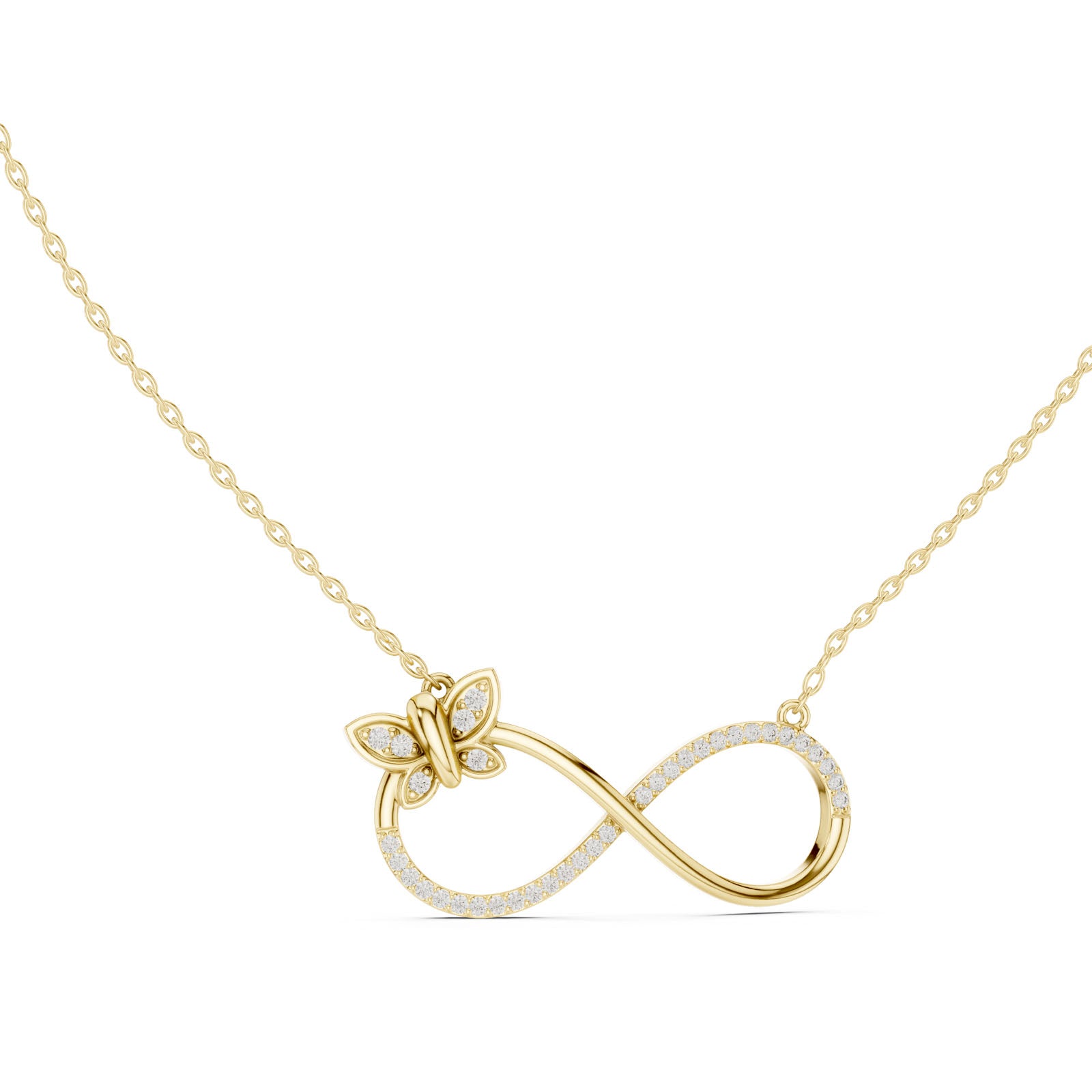 .25 Ct. Diamond Butterfly Infinity Pendant Necklace (GPD-0072) 8