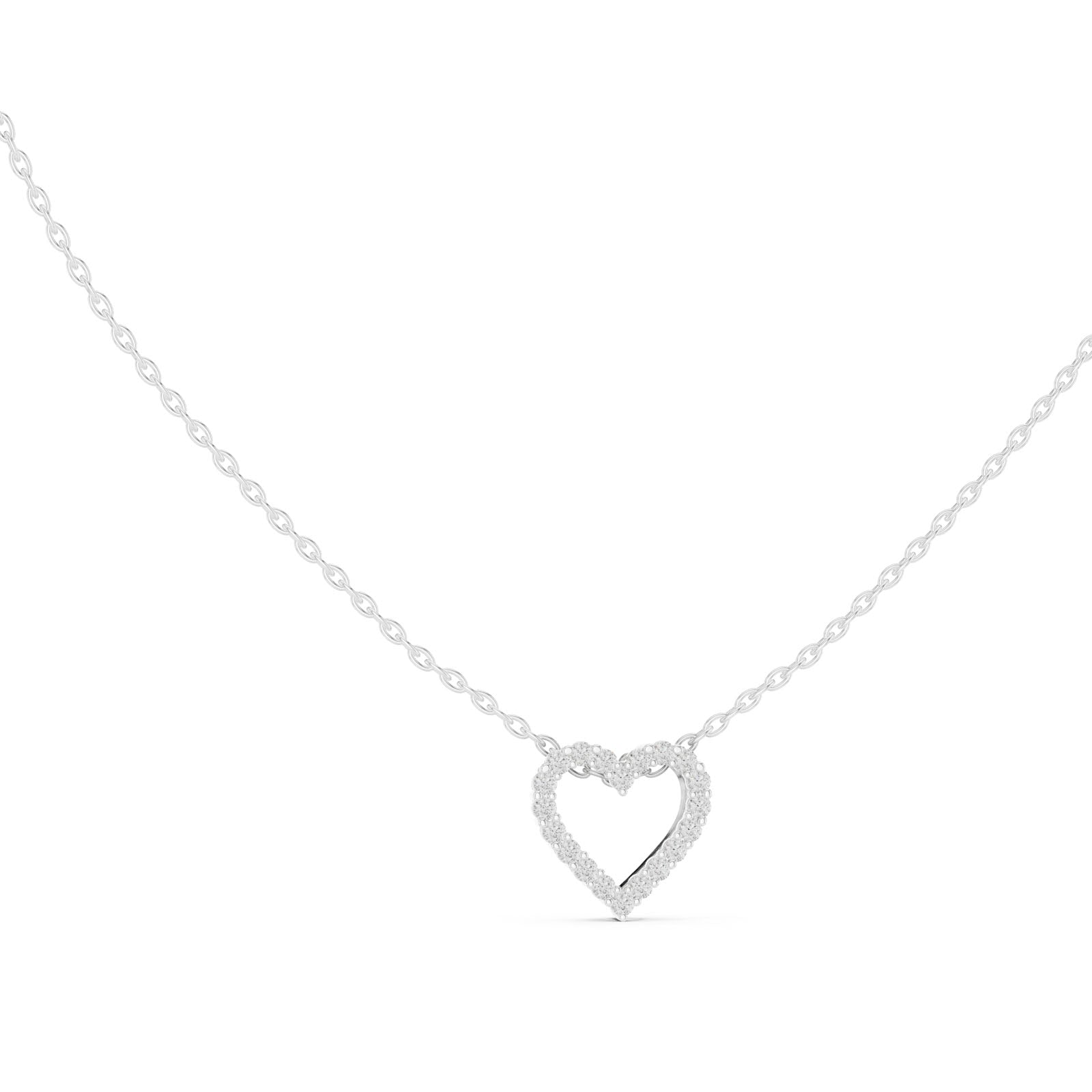 .25 Ct. Diamond Open Heart Pendant Necklace (GPD-0073) 6