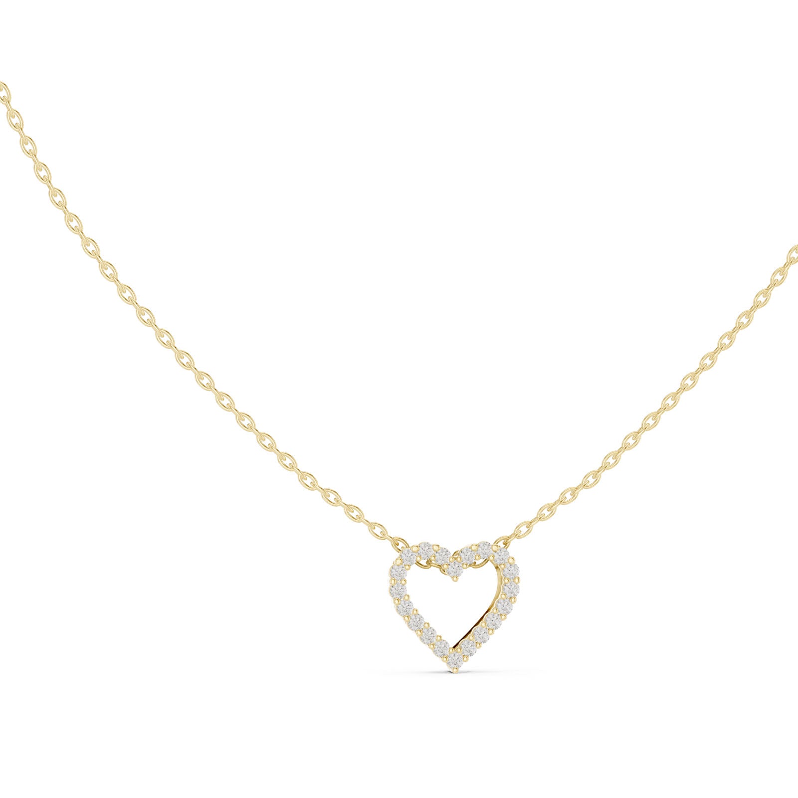 .25 Ct. Diamond Open Heart Pendant Necklace (GPD-0073)