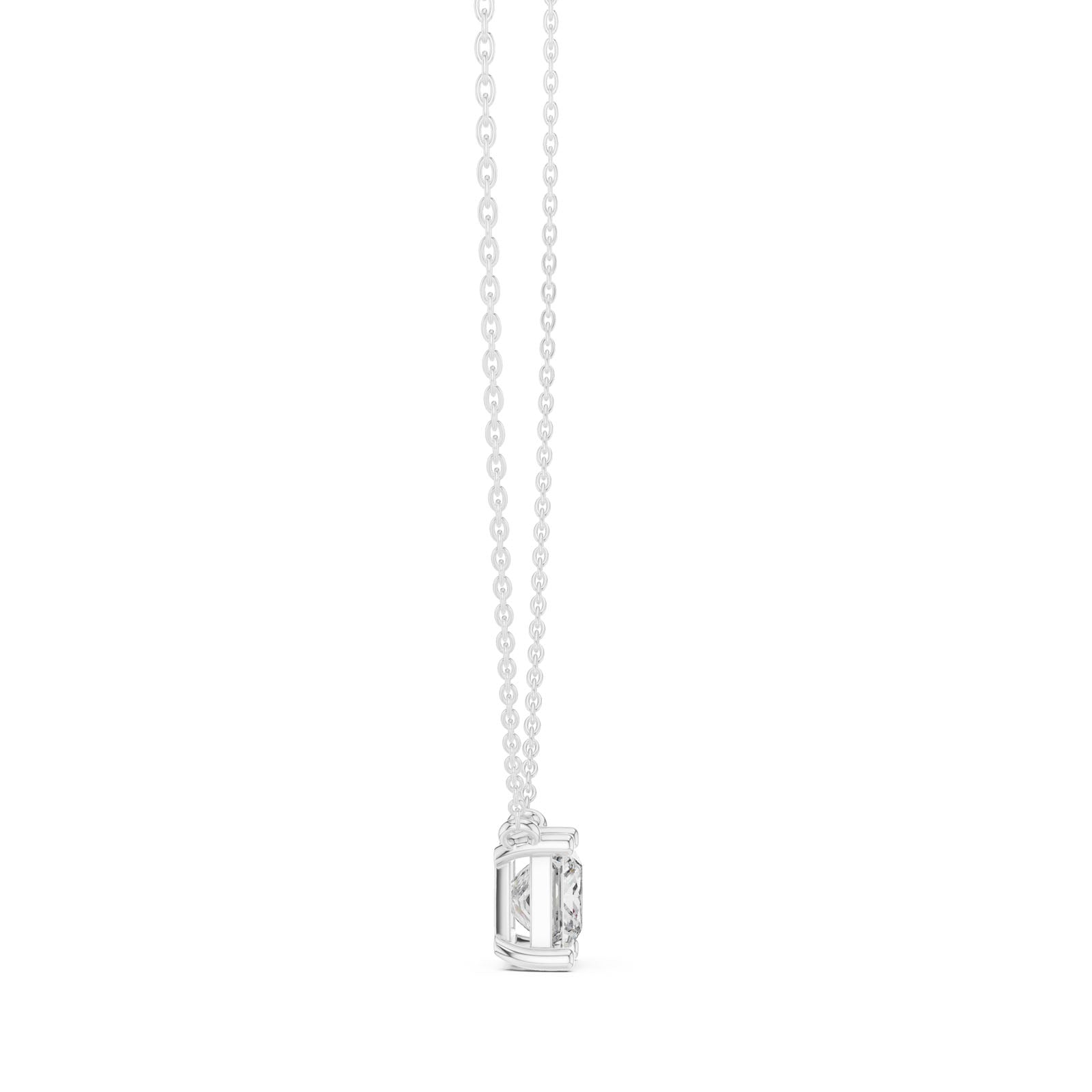 2.50 Ct. Princess Cut Diamond Solitaire Pendant Necklace with Four-Prong Setting (GPD-0076) 5