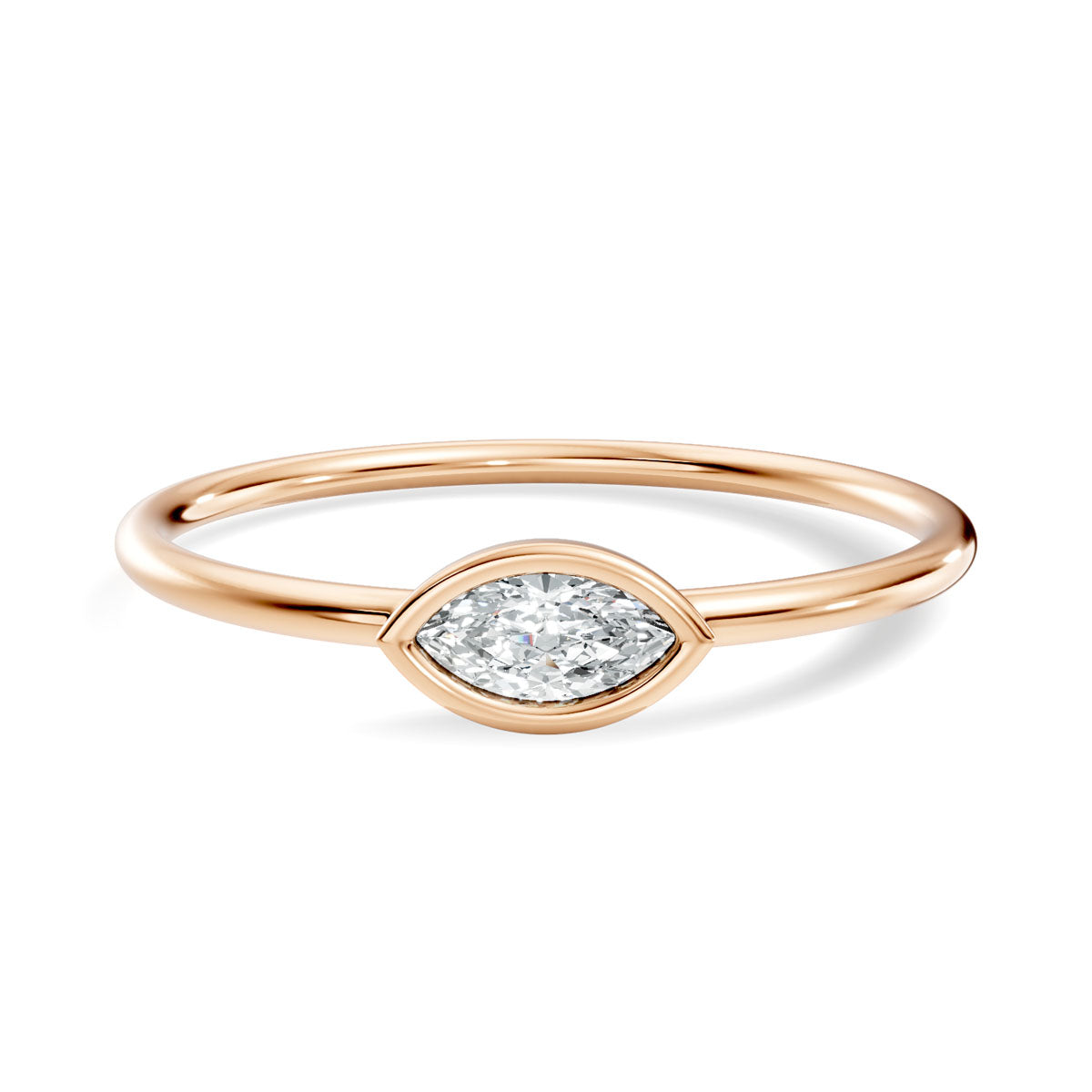 .10 Ct. Marquise Diamond Bezel Solitaire Ring (3-30204337619010) 6