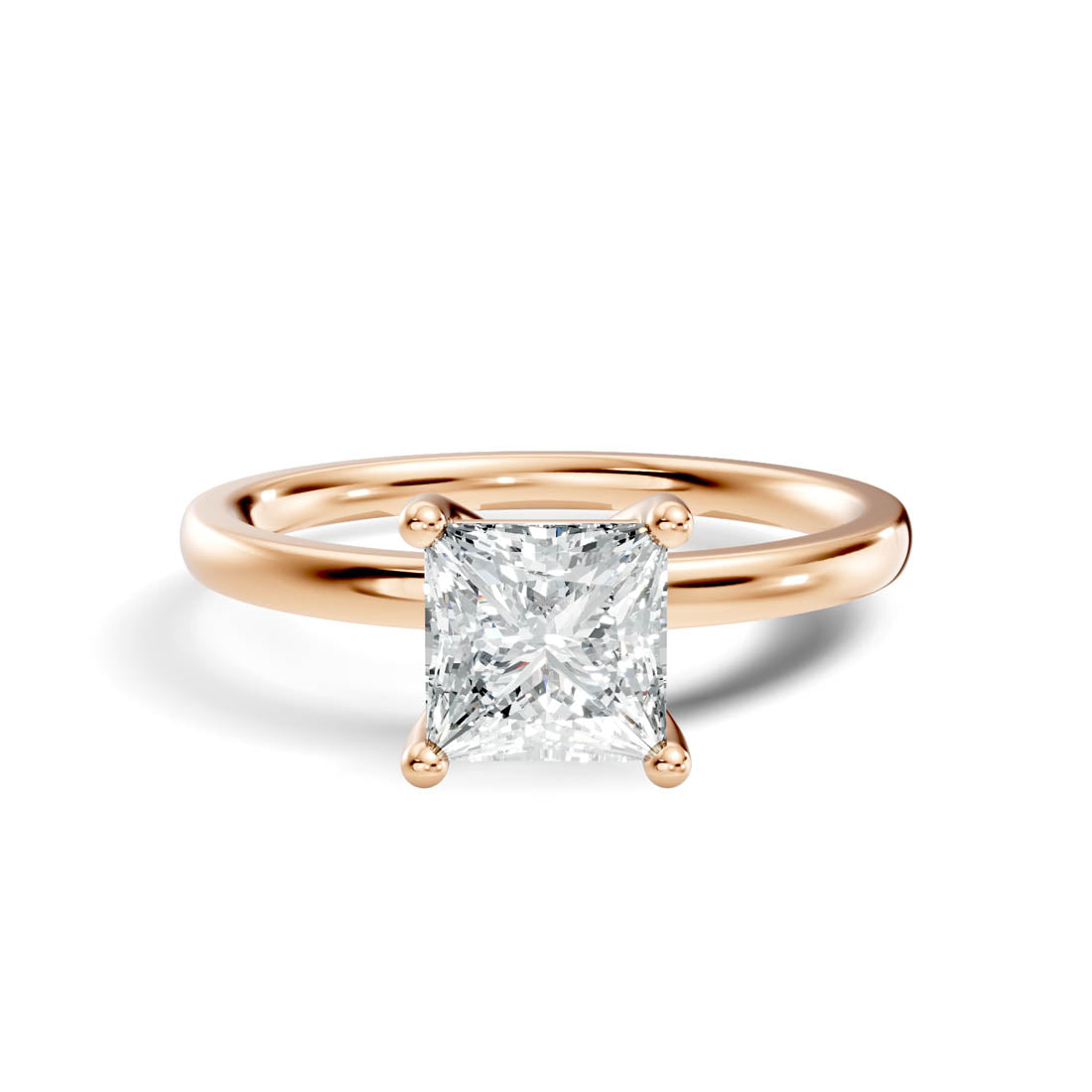 .50-1.00 Ct. Princess Cut Diamond Solitaire Ring with Classic Prong Setting (b12-d) 10