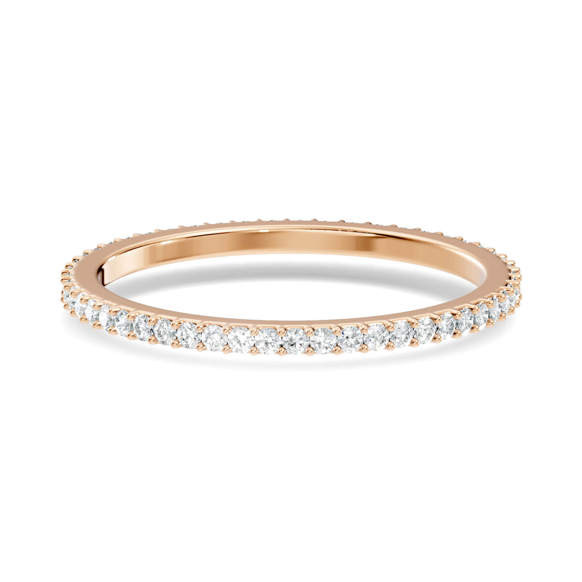 .27 Ct. Round Diamond Pavé Eternity Ring with Shared Prong Setting (PE110) 3