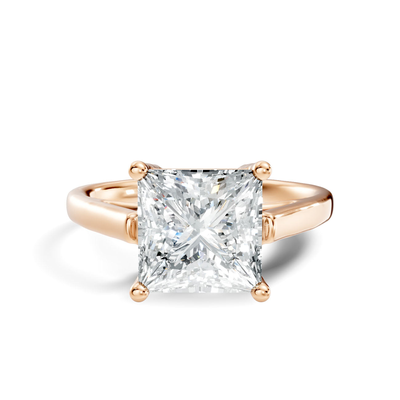 2.65 Ct. Princess Cut Diamond Solitaire Ring with Four-Prong Setting (L2-27#10012L) 6