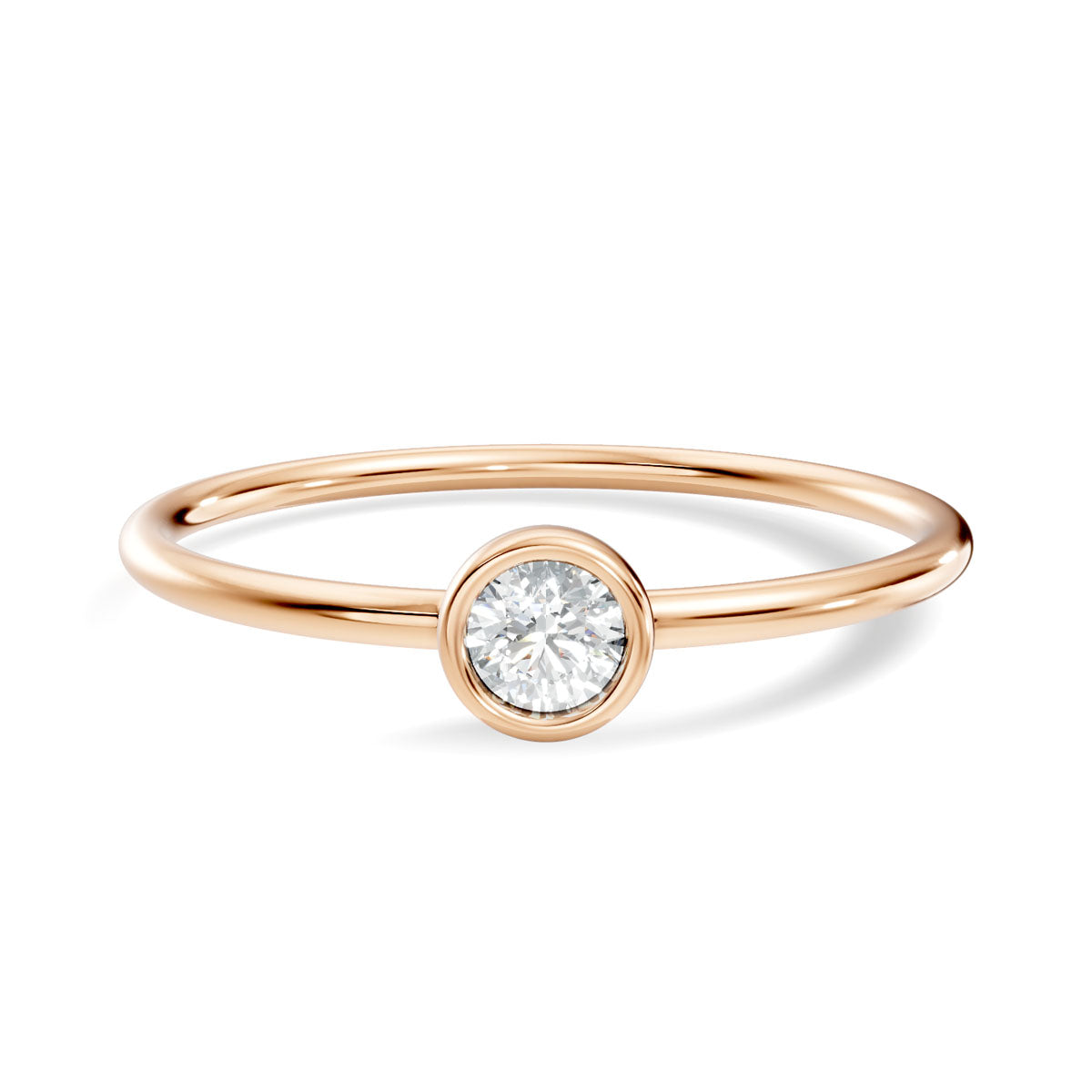.10 Ct. Round Diamond Bezel Solitaire Ring (2-30203984937026) 4