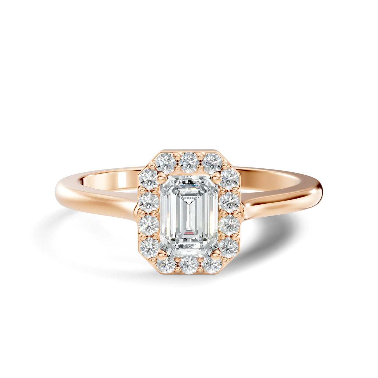 .50 Ct. Emerald Cut Diamond Halo Engagement Ring (GJSLR-033) 6