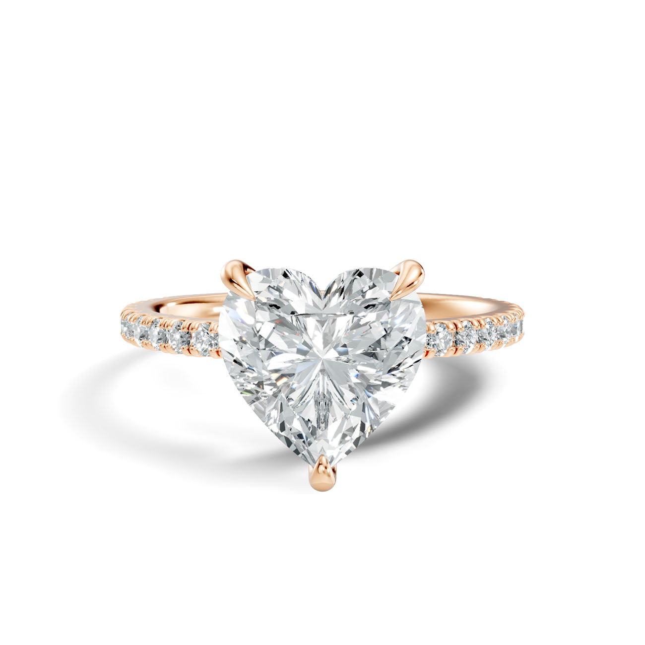 2.10 Ct. Heart Diamond Hidden Halo Pavé Ring (L2-27#10063L) 6