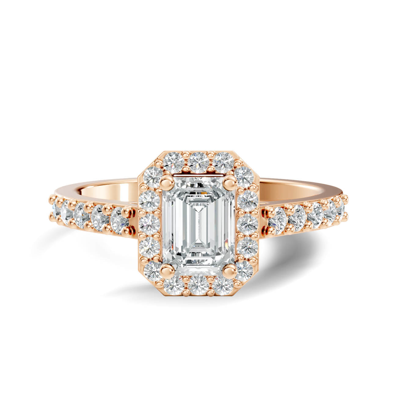 .80 Ct. Emerald Cut Halo Diamond Engagement Ring (GJSLR-02) 7