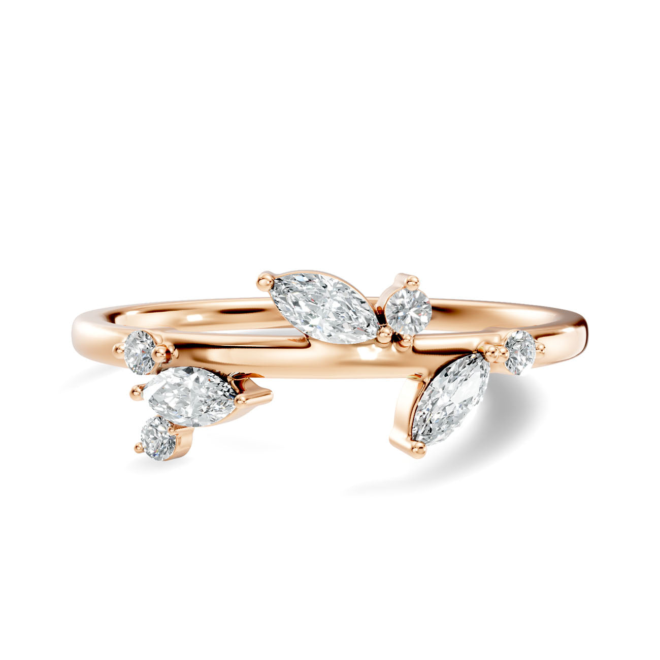 .22 Ct. Marquise Diamond Leaf-Inspired Cluster Ring (L2-27#10004L) 7