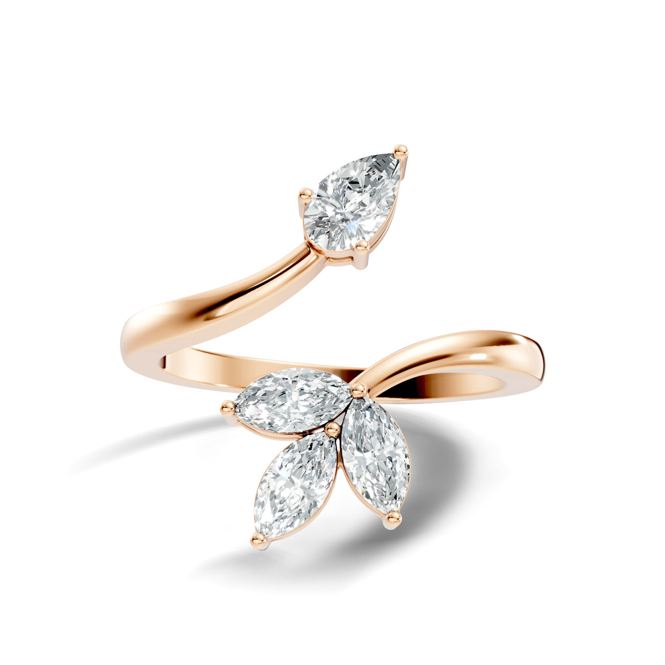 .50 Ct. Pear and Marquise Diamond Open Wrap Ring (GJSLR-0102) 9