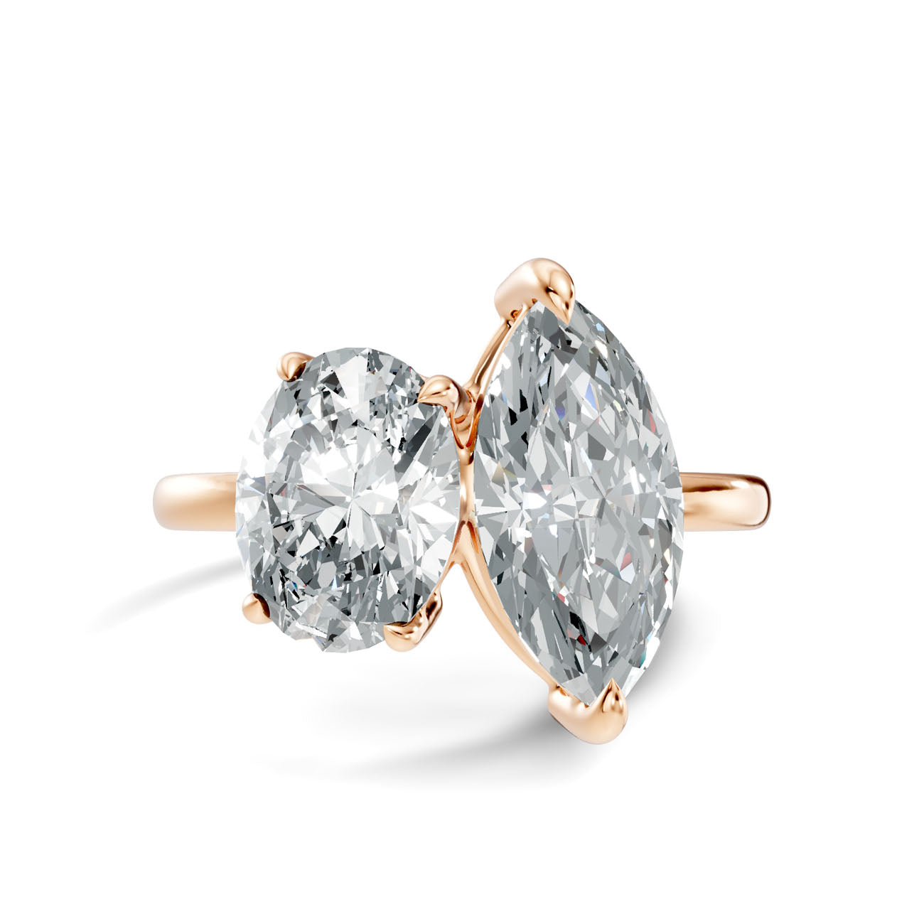 2.83 Ct. Toi et Moi Oval & Marquise Diamond Ring (L2-27#10056L) 3