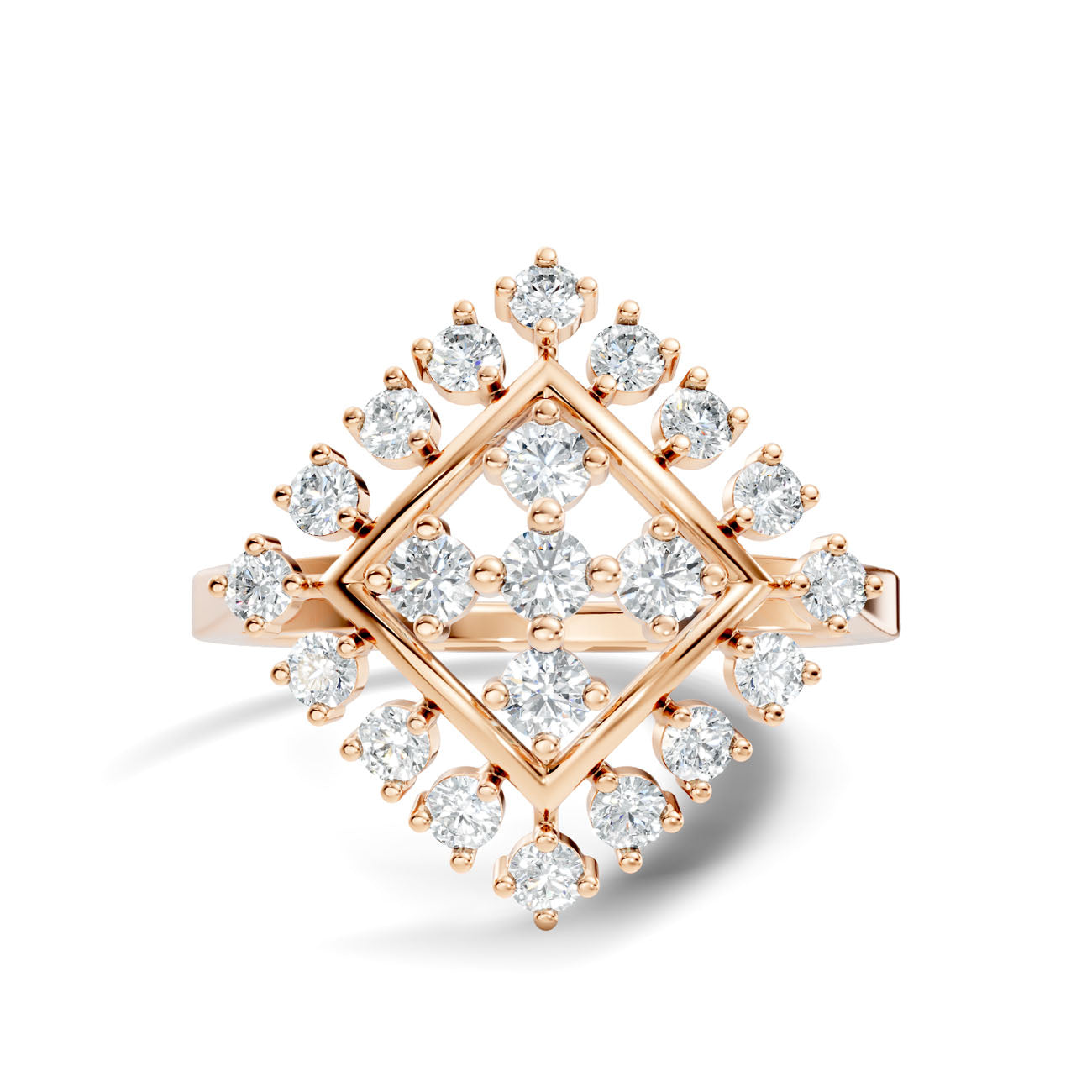 .50 Ct. Geometric Diamond Cluster Statement Ring (GJSLR-026) 10