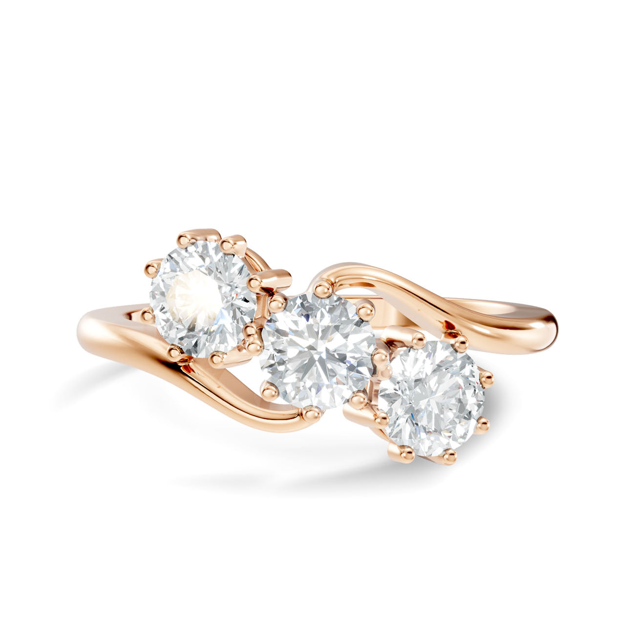 .90 Ct. Round Three-Stone Diamond Ring (GJSLR-090) 11