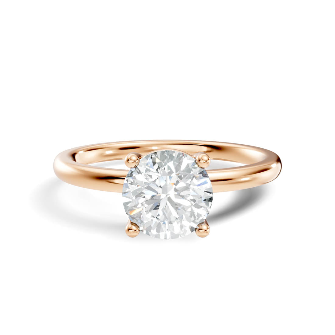 .50-1.00 Ct. Refined Round Diamond Solitaire Ring with Clean Four-Prong Profile (b12-a) 6
