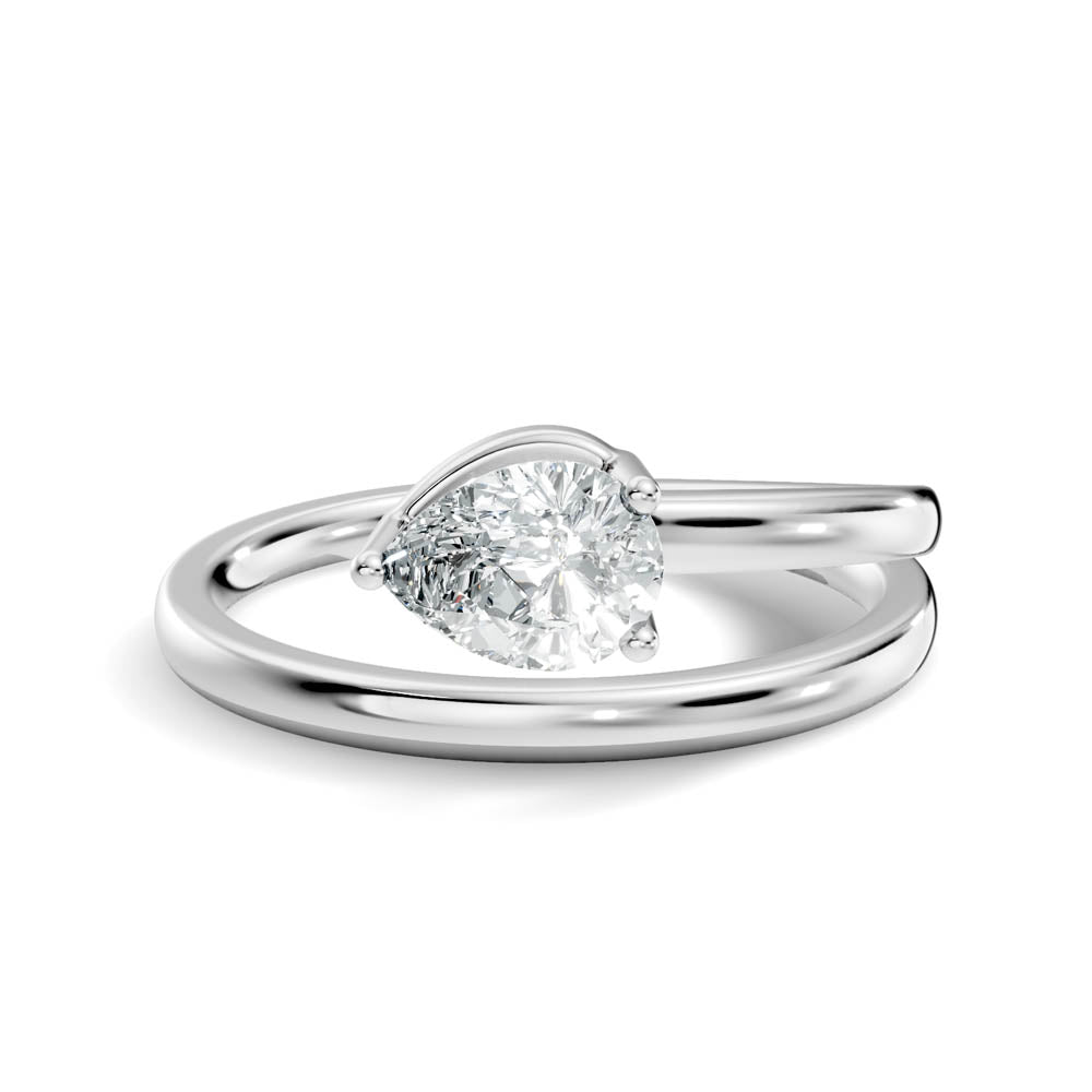 .50 Ct. Pear Diamond Open-Band Solitaire Ring (b3-a copy) 14