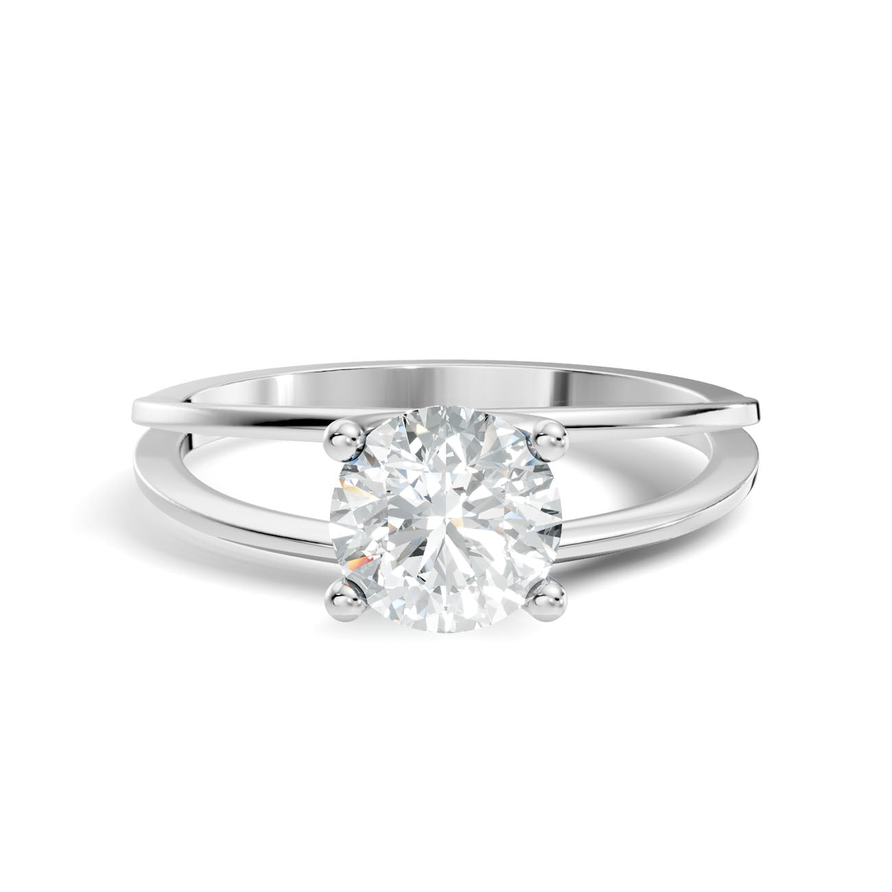 .85 Ct. Round Diamond Solitaire Ring with Split Shank (GJSLR-028) 10