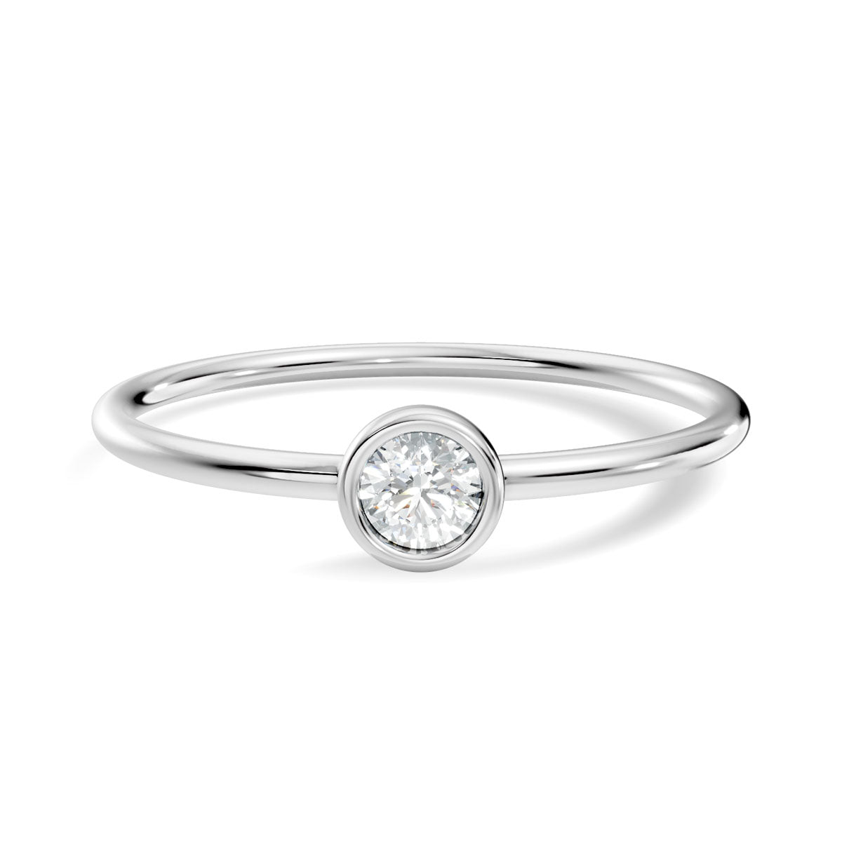 .10 Ct. Round Diamond Bezel Solitaire Ring (2-30203984937026) 10