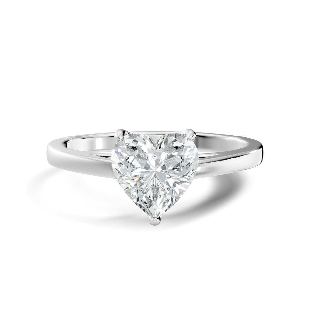 1.00 Ct Classic Heart-Shaped Diamond Solitaire Ring with Three-Prong Setting (L2-27#10028L) 6