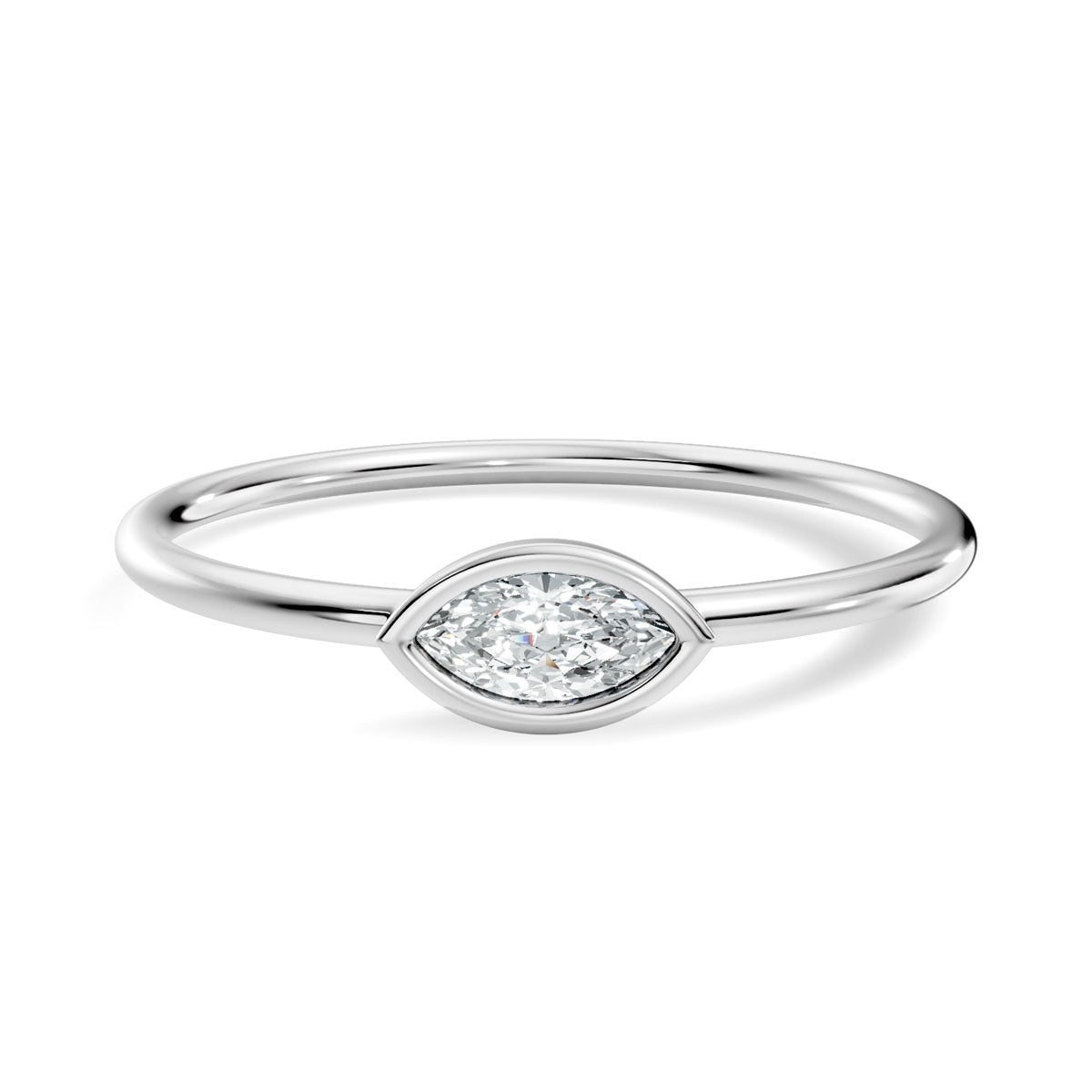.10 Ct. Marquise Diamond Bezel Solitaire Ring (3-30204337619010) 10