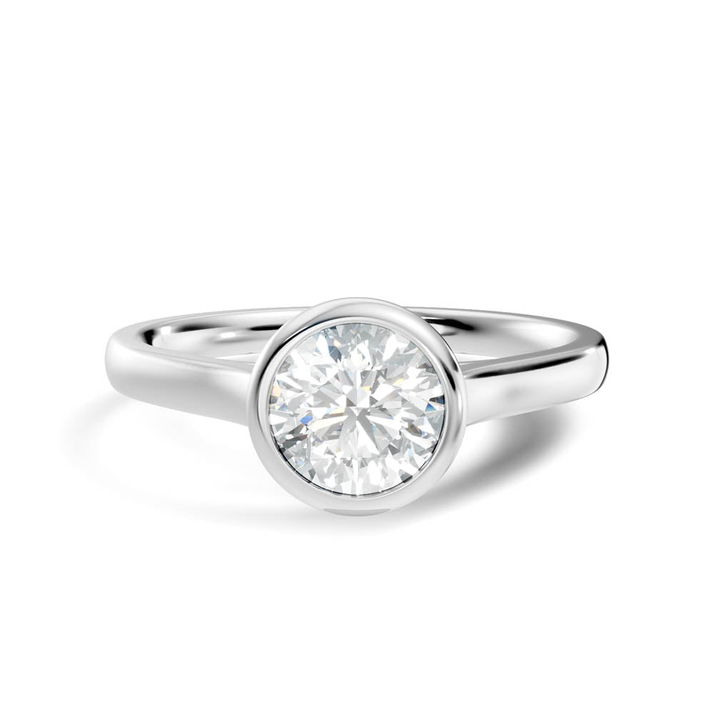 .75 Ct. Round Diamond Solitaire Ring with Bezel Setting (b9-a) 8
