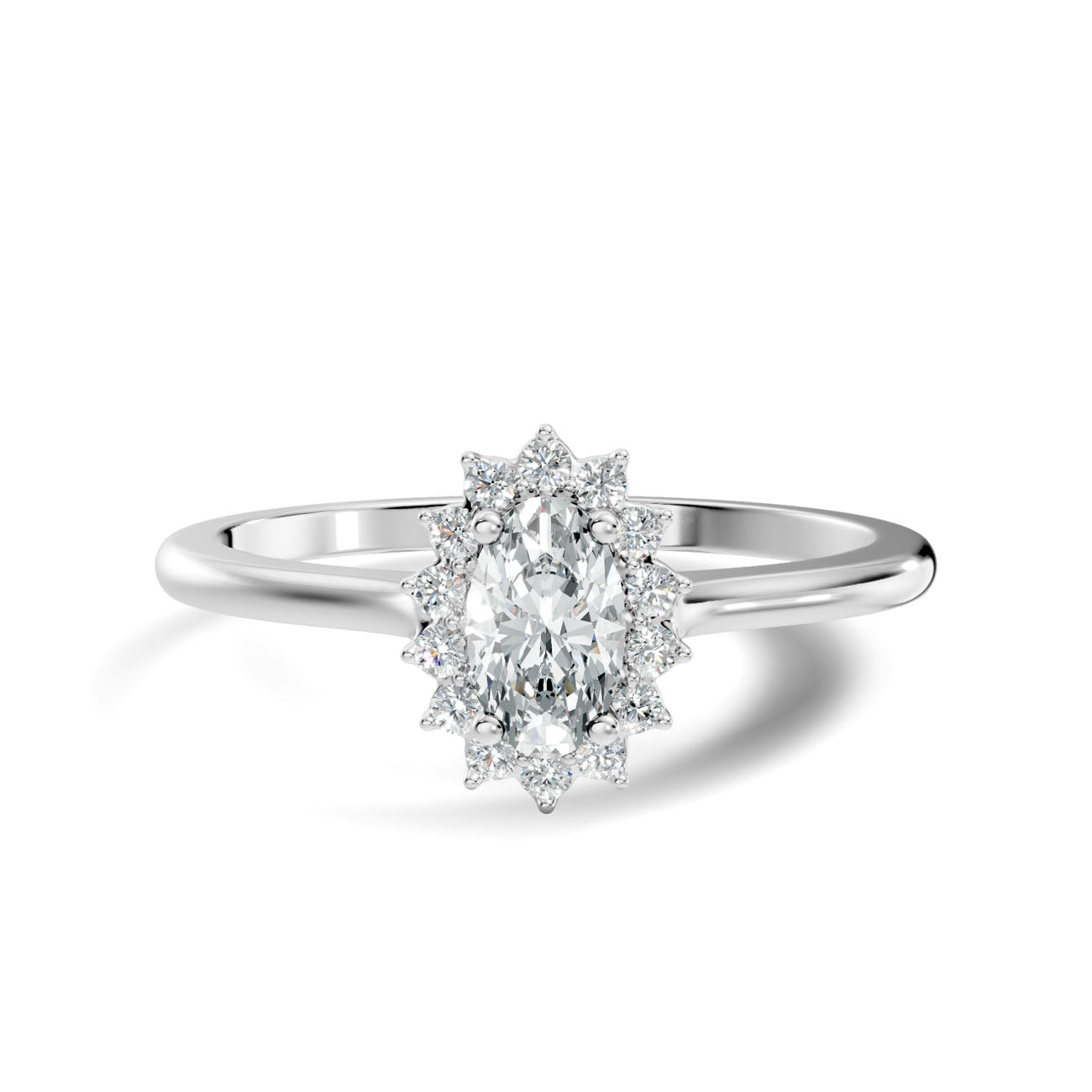 .25 Ct Oval Diamond Starburst Halo Engagement Ring (GJSLR-036) 10