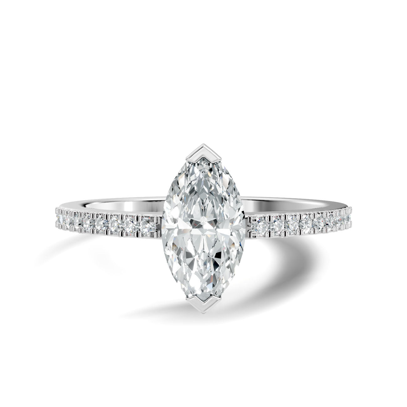 .70 Ct. Marquise Diamond Ring with Pavé Band (GJSLR-010) 10