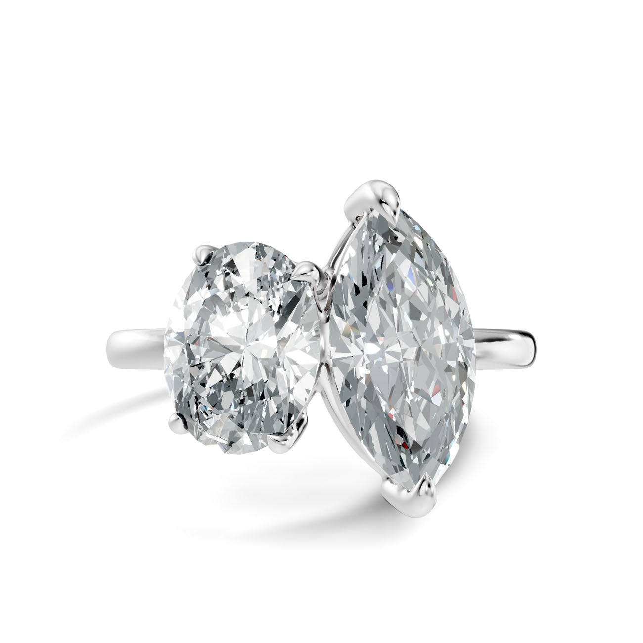 2.83 Ct. Toi et Moi Oval & Marquise Diamond Ring (L2-27#10056L) 11