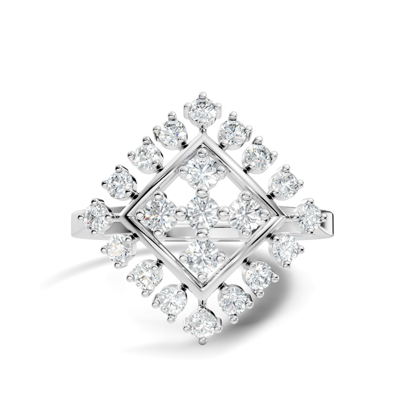 .50 Ct. Geometric Diamond Cluster Statement Ring (GJSLR-026) 7