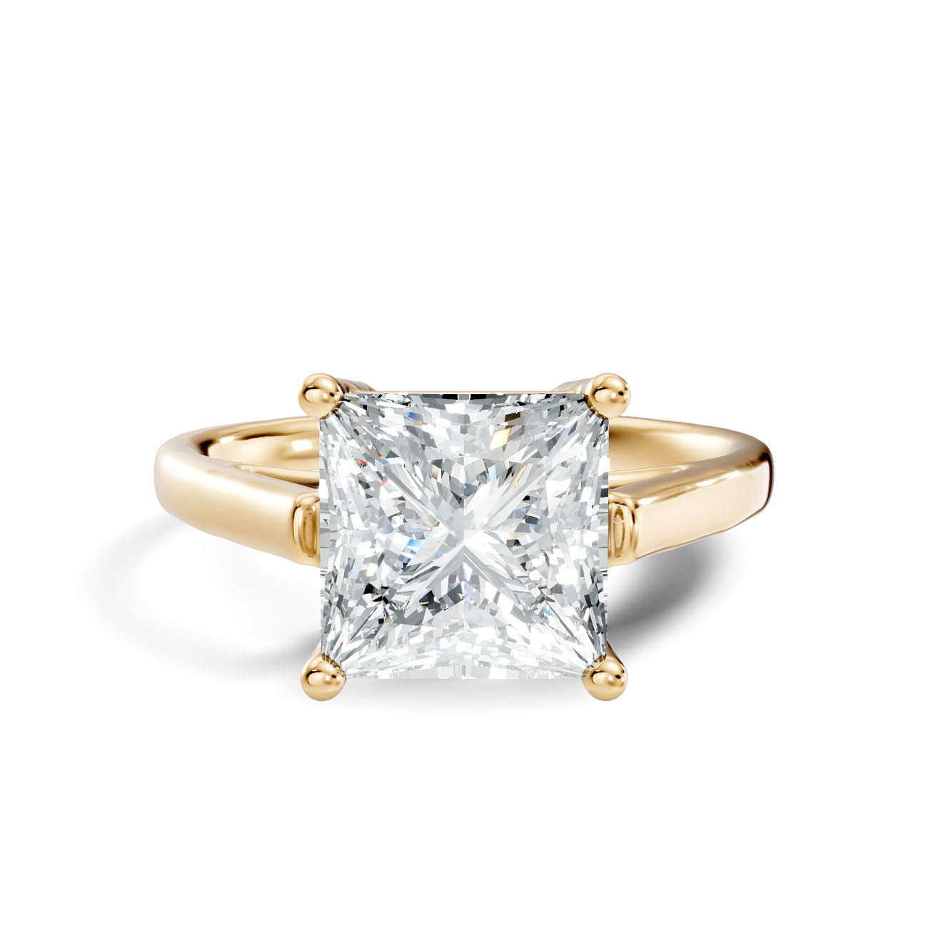 2.65 Ct. Princess Cut Diamond Solitaire Ring with Four-Prong Setting (L2-27#10012L) 3