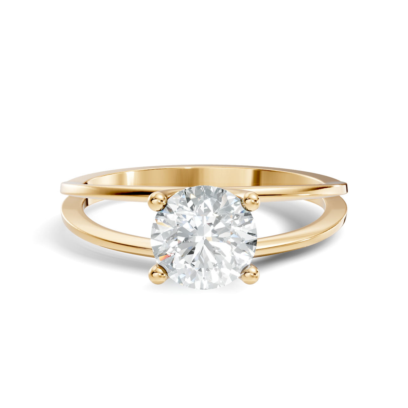 .85 Ct. Round Diamond Solitaire Ring with Split Shank (GJSLR-028) 3