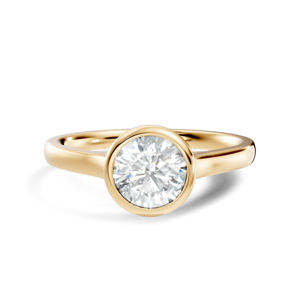 .75 Ct. Round Bezel Solitaire Engagement Ring (b9-a) 15