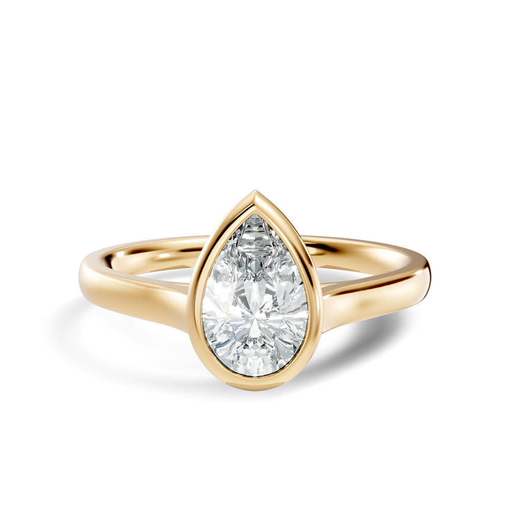 .75 Ct. Pear-Cut Diamond Solitaire Ring with Bezel Setting (b9-c) 3