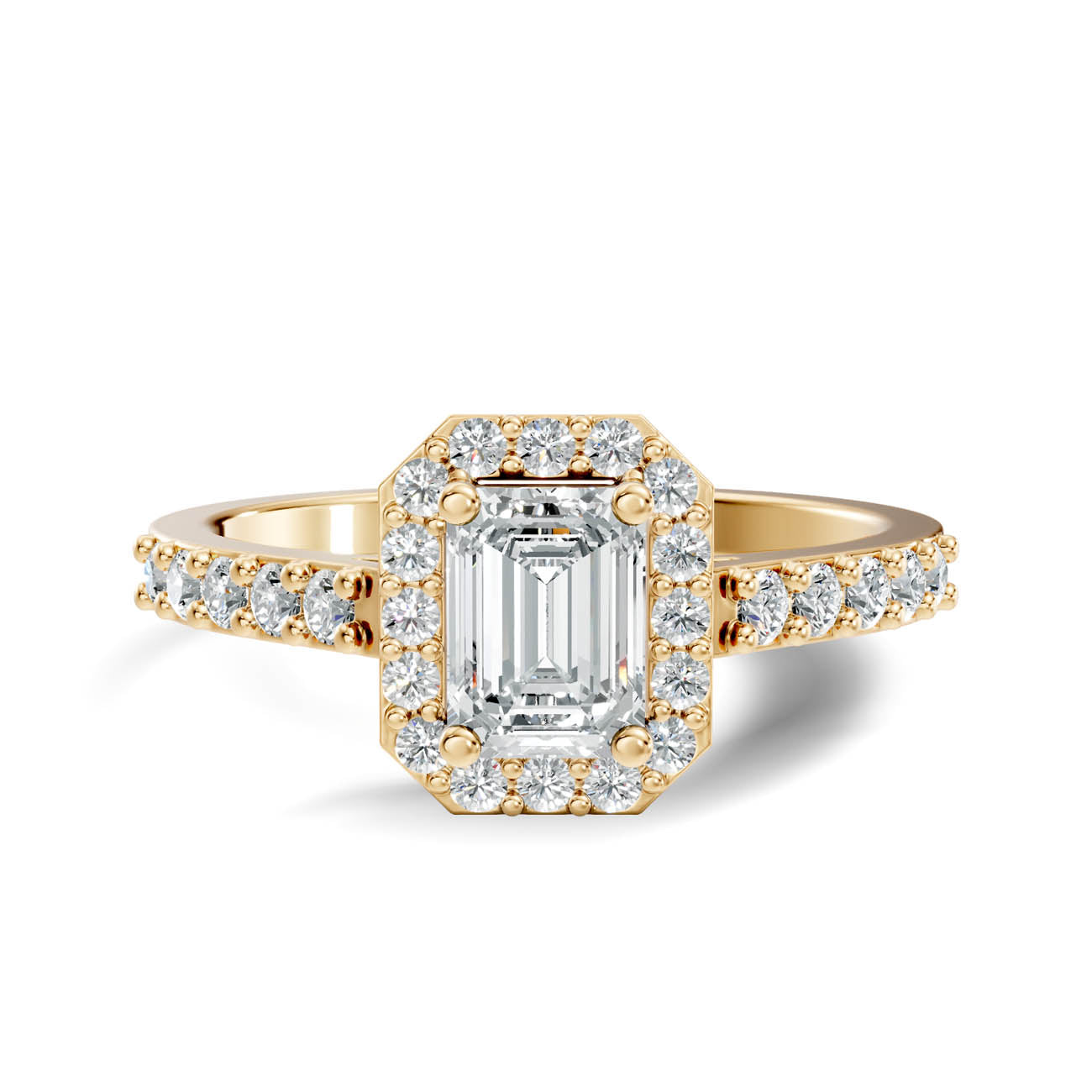 .80 Ct. Emerald Cut Halo Diamond Engagement Ring (GJSLR-02) 3