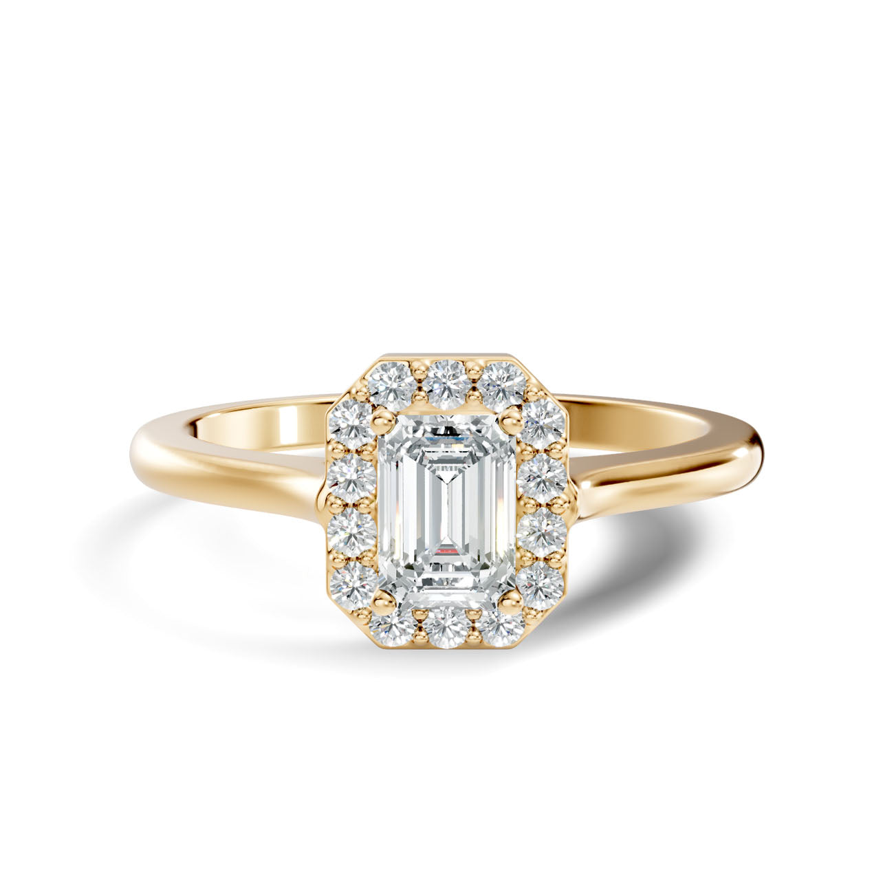 .50 Ct. Emerald Cut Diamond Halo Engagement Ring (GJSLR-033) 3