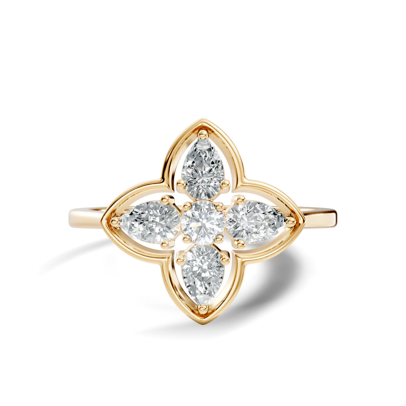 .42 Ct. Pear-Shaped Diamond Floral Cluster Ring (GJSLR-097) 3