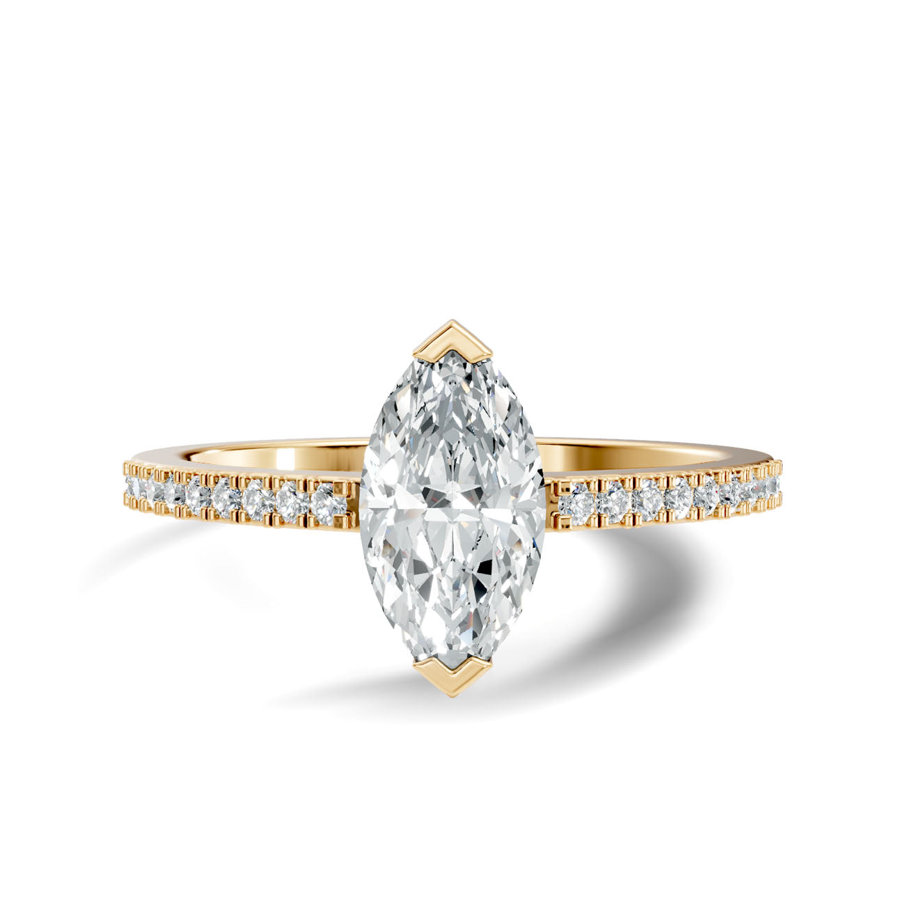 .70 Ct. Marquise Diamond Ring with Pavé Band (GJSLR-010) 3